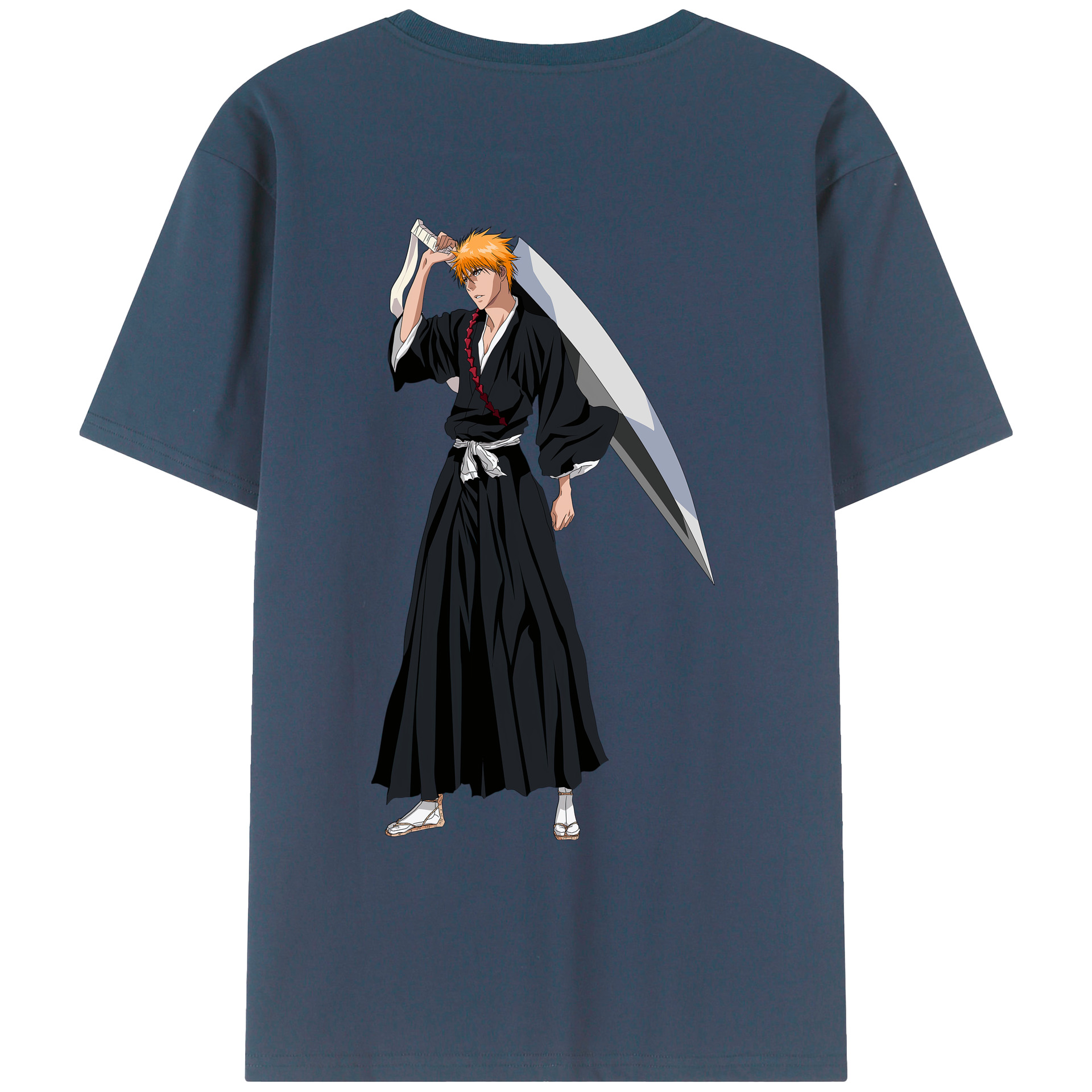 （画像用） ブリーチ 黒崎一護（くろさき いちご）BLEACH Kurosaki Ichigo レディース半袖Tシャツ(バックプリント)