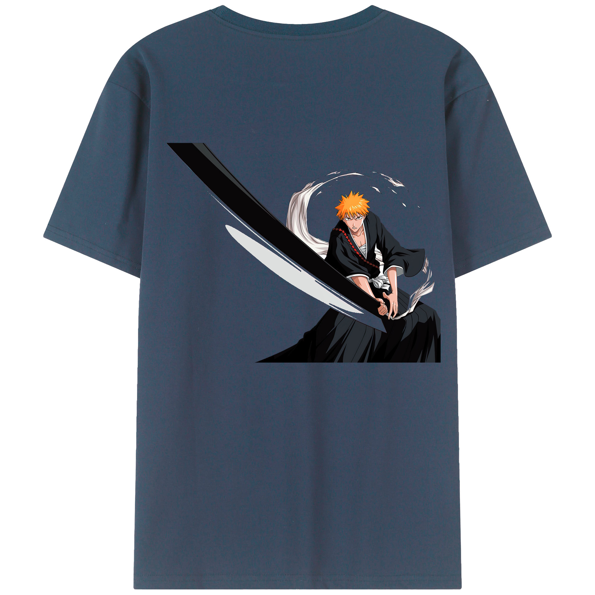 （画像用） ブリーチ 黒崎一護（くろさき いちご）BLEACH Kurosaki Ichigo レディース半袖Tシャツ(バックプリント)