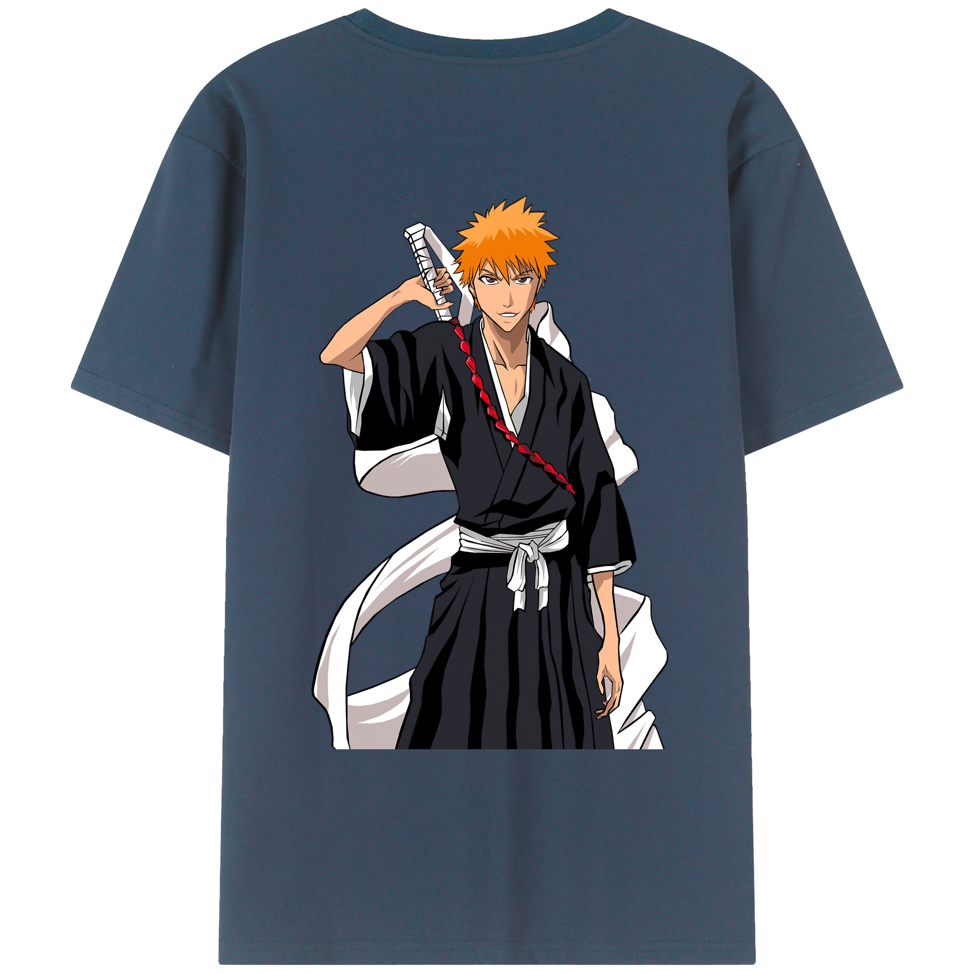 （画像用） ブリーチ 黒崎一護（くろさき いちご）BLEACH Kurosaki Ichigo レディース半袖Tシャツ(バックプリント)