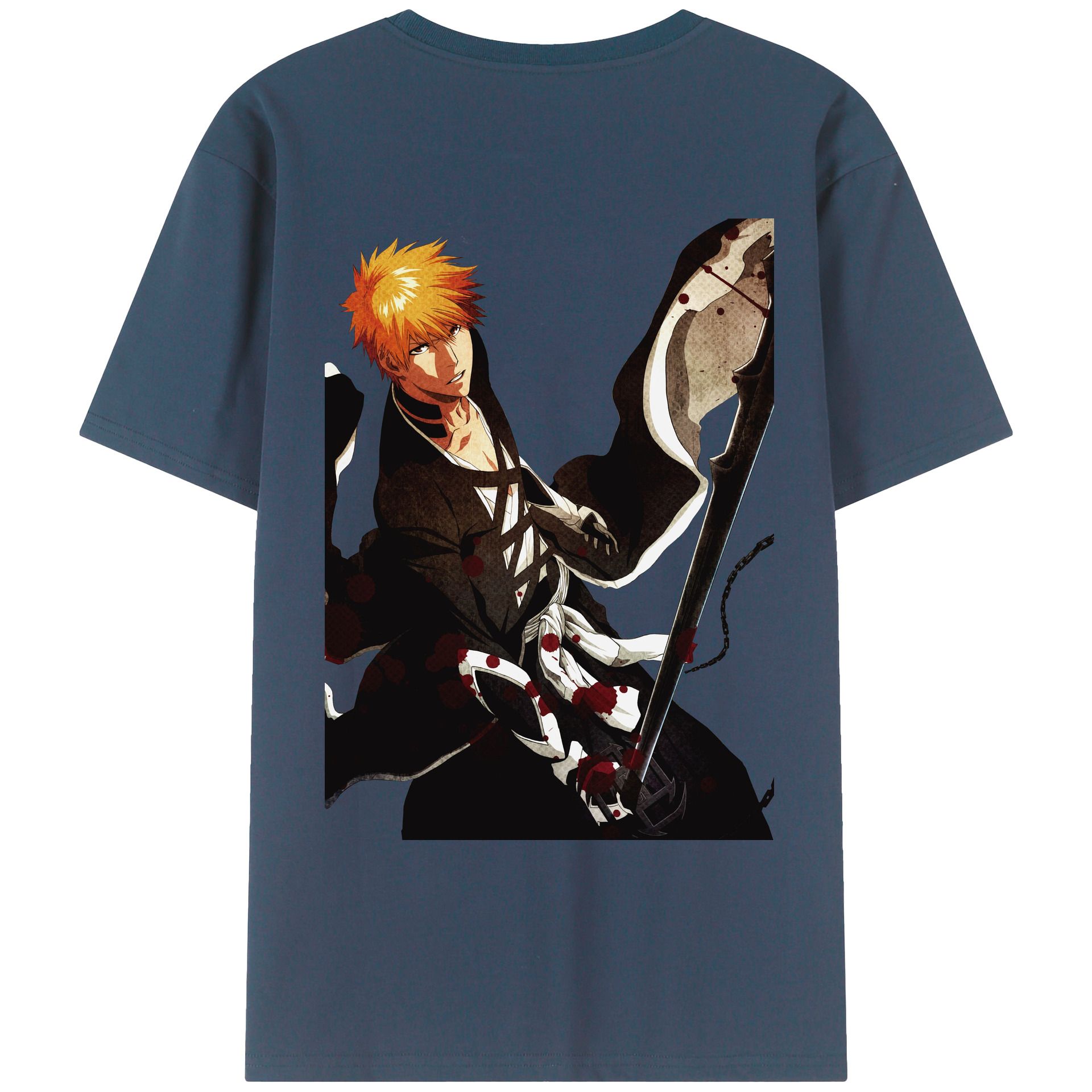 （画像用） ブリーチ 黒崎一護（くろさき いちご）BLEACH Kurosaki Ichigo レディース半袖Tシャツ(バックプリント)