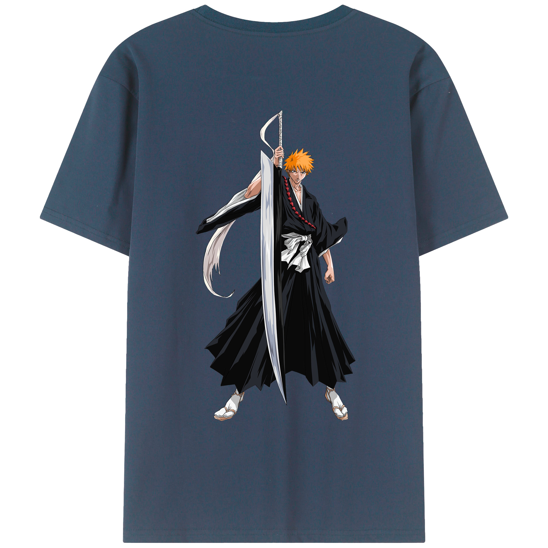 （画像用） ブリーチ 黒崎一護（くろさき いちご）BLEACH Kurosaki Ichigo レディース半袖Tシャツ(バックプリント)