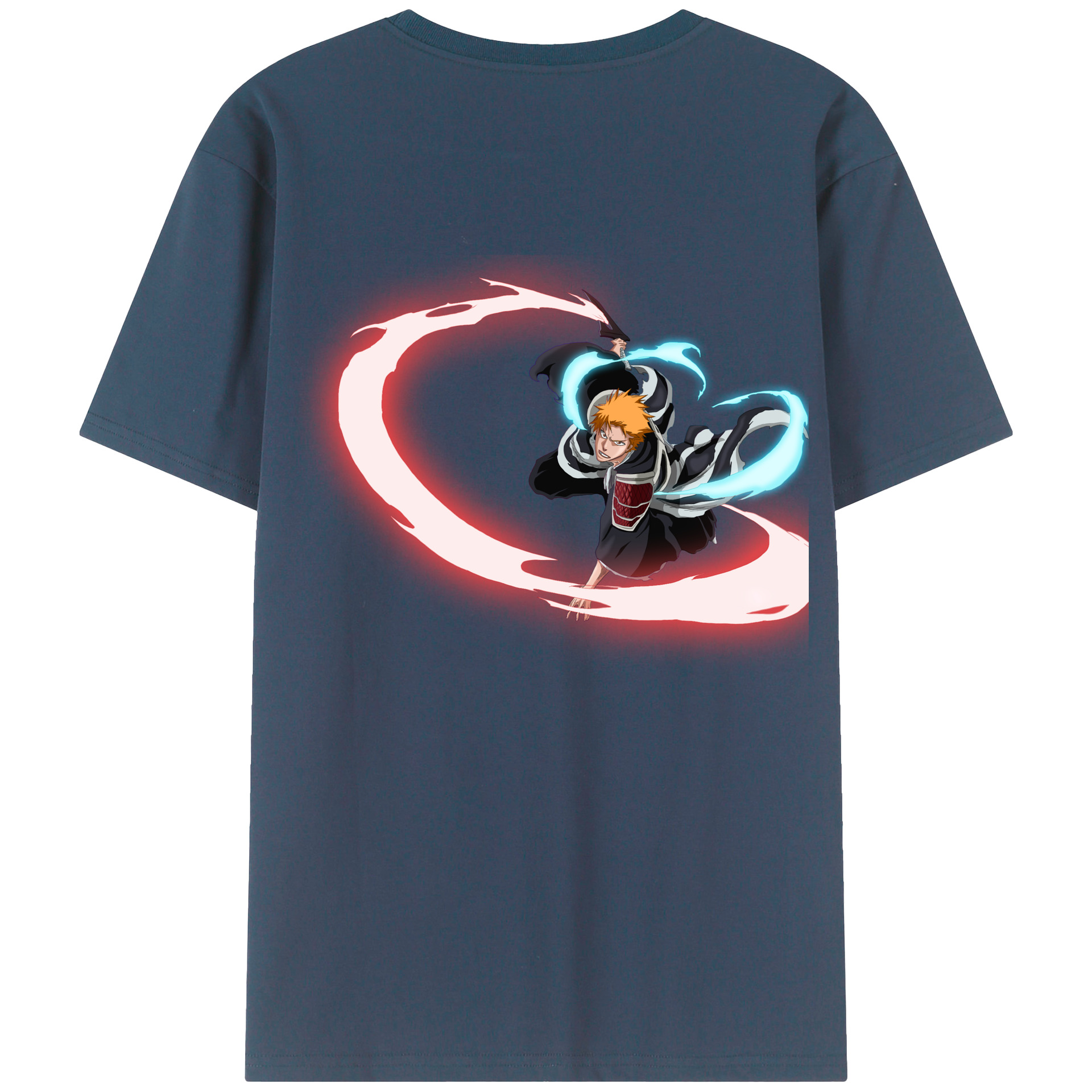 （画像用） ブリーチ 黒崎一護（くろさき いちご）BLEACH Kurosaki Ichigo レディース半袖Tシャツ(バックプリント)