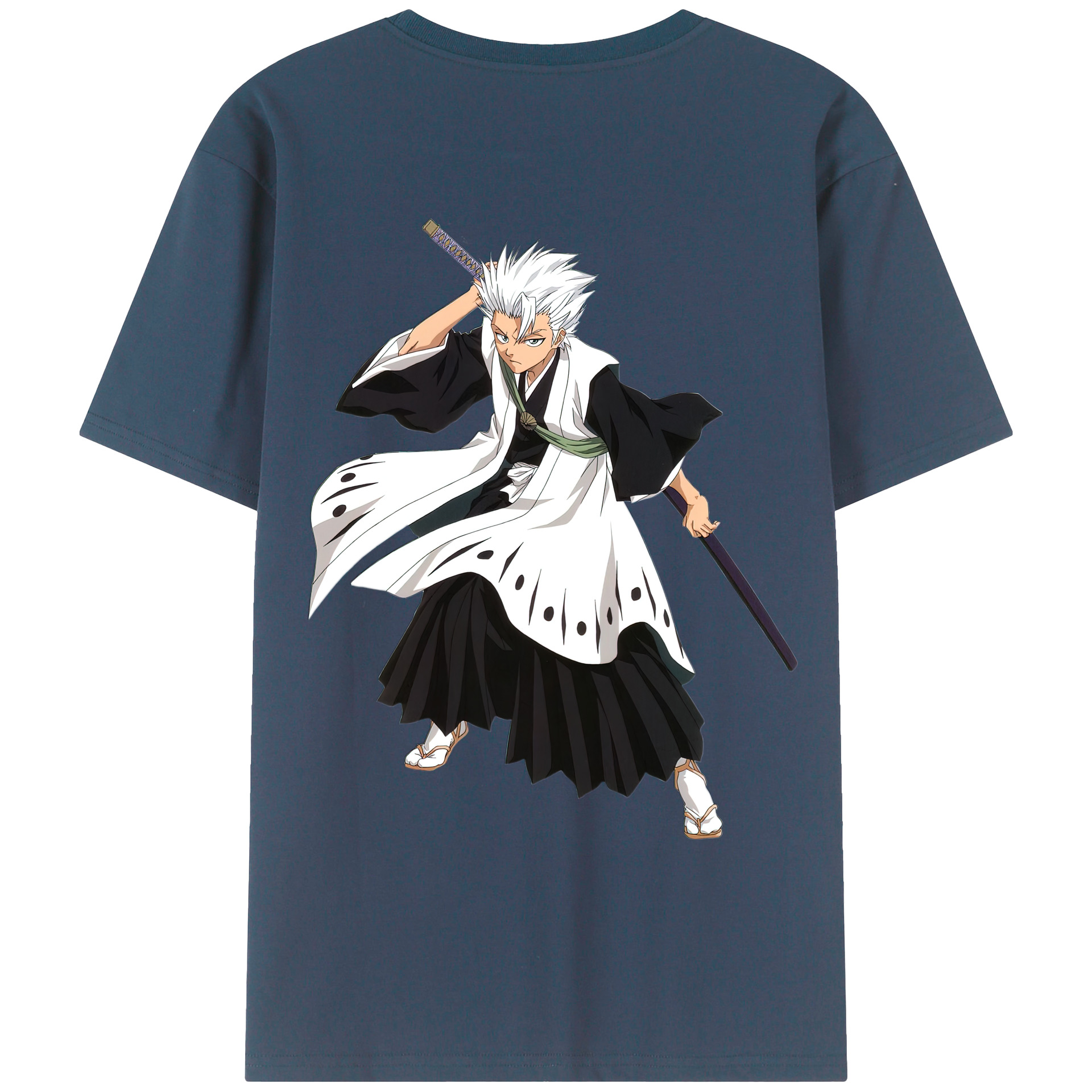 （画像用） ブリーチ 日番谷冬獅郎（ひつがや とうしろう） BLEACH Hitsugaya Toushirou レディース半袖Tシャツ(バックプリント)