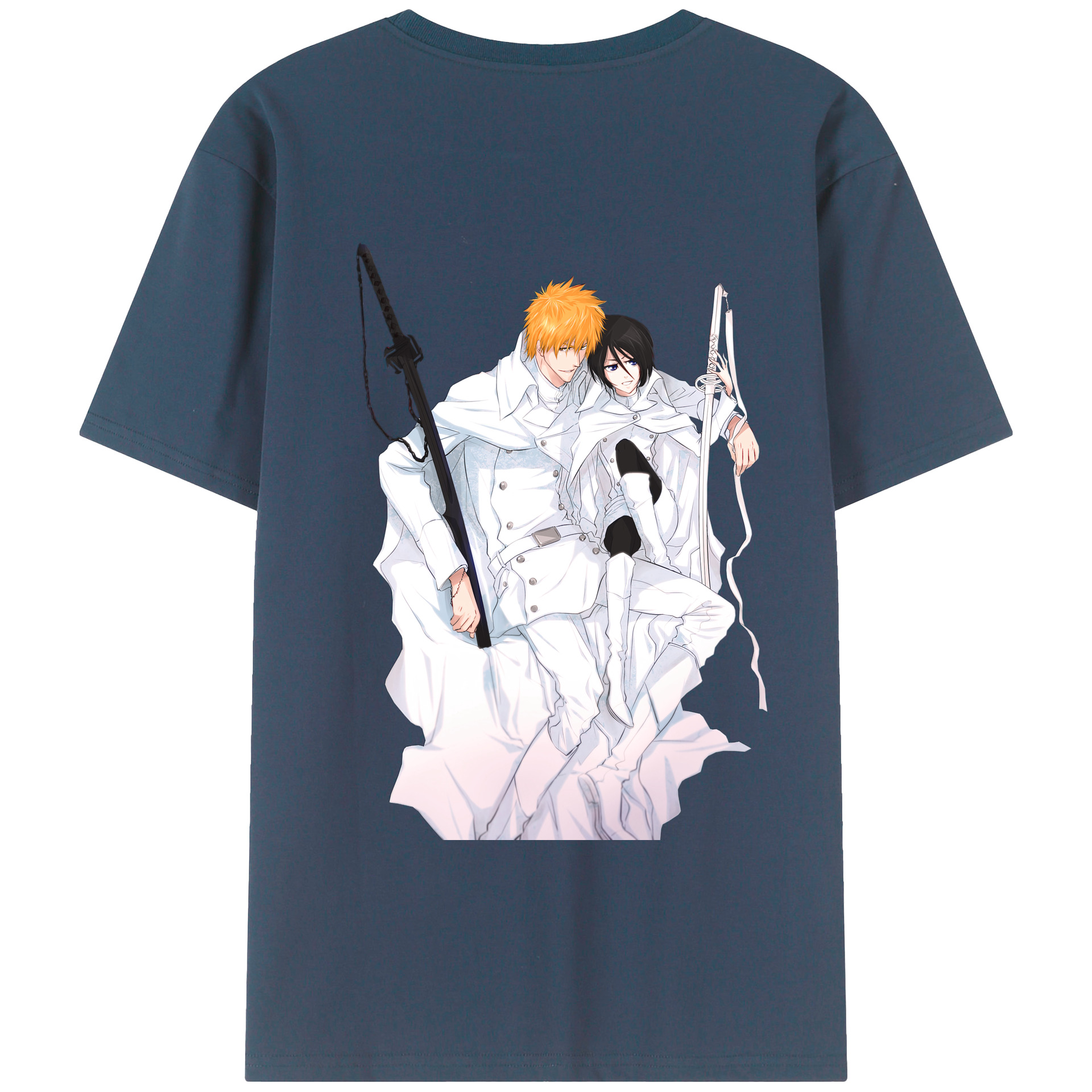 （画像用） ブリーチ 黒崎一護（くろさき いちご）BLEACH Kurosaki Ichigo レディース半袖Tシャツ(バックプリント)