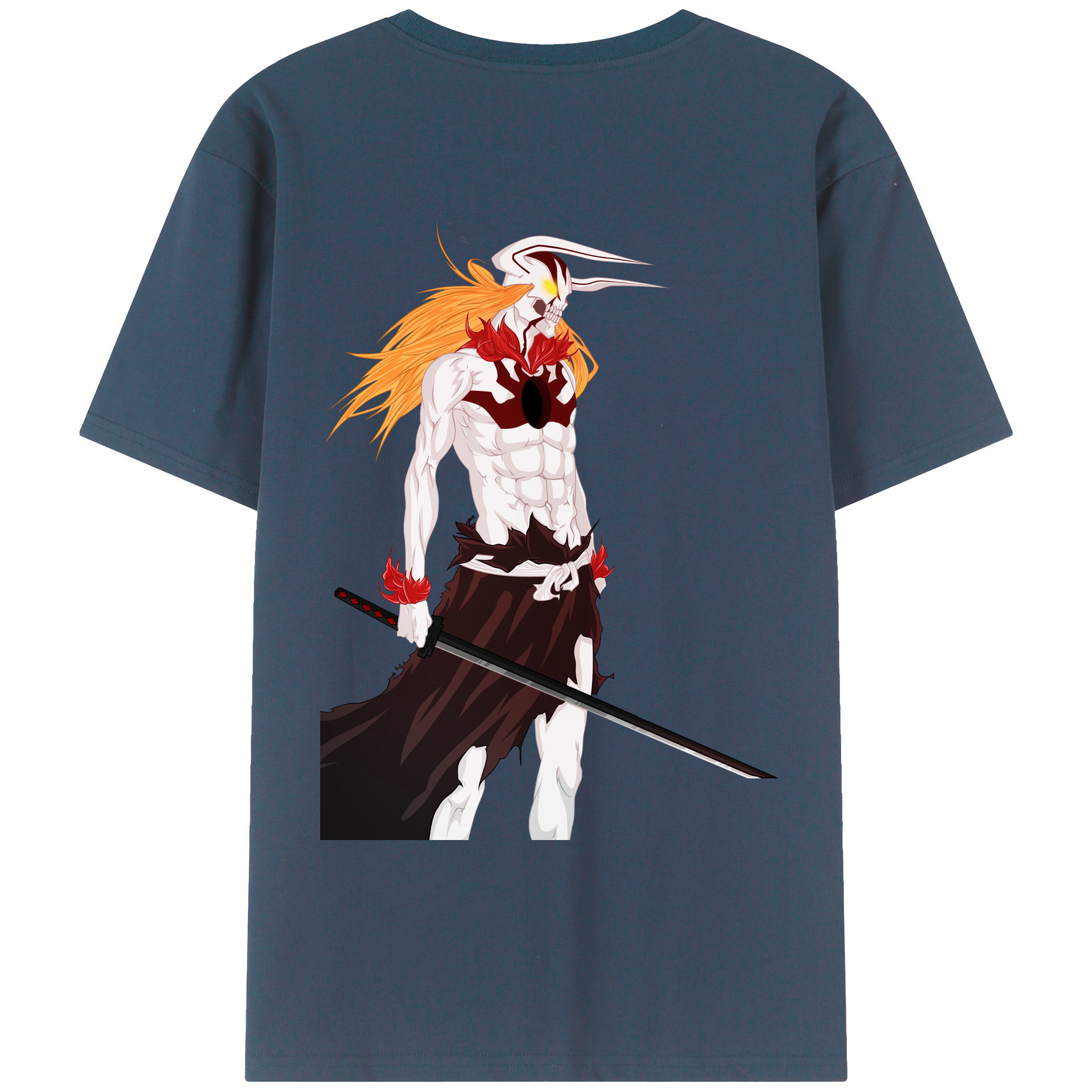 （画像用） ブリーチ 黒崎一護（くろさき いちご）BLEACH Kurosaki Ichigo レディース半袖Tシャツ(バックプリント)