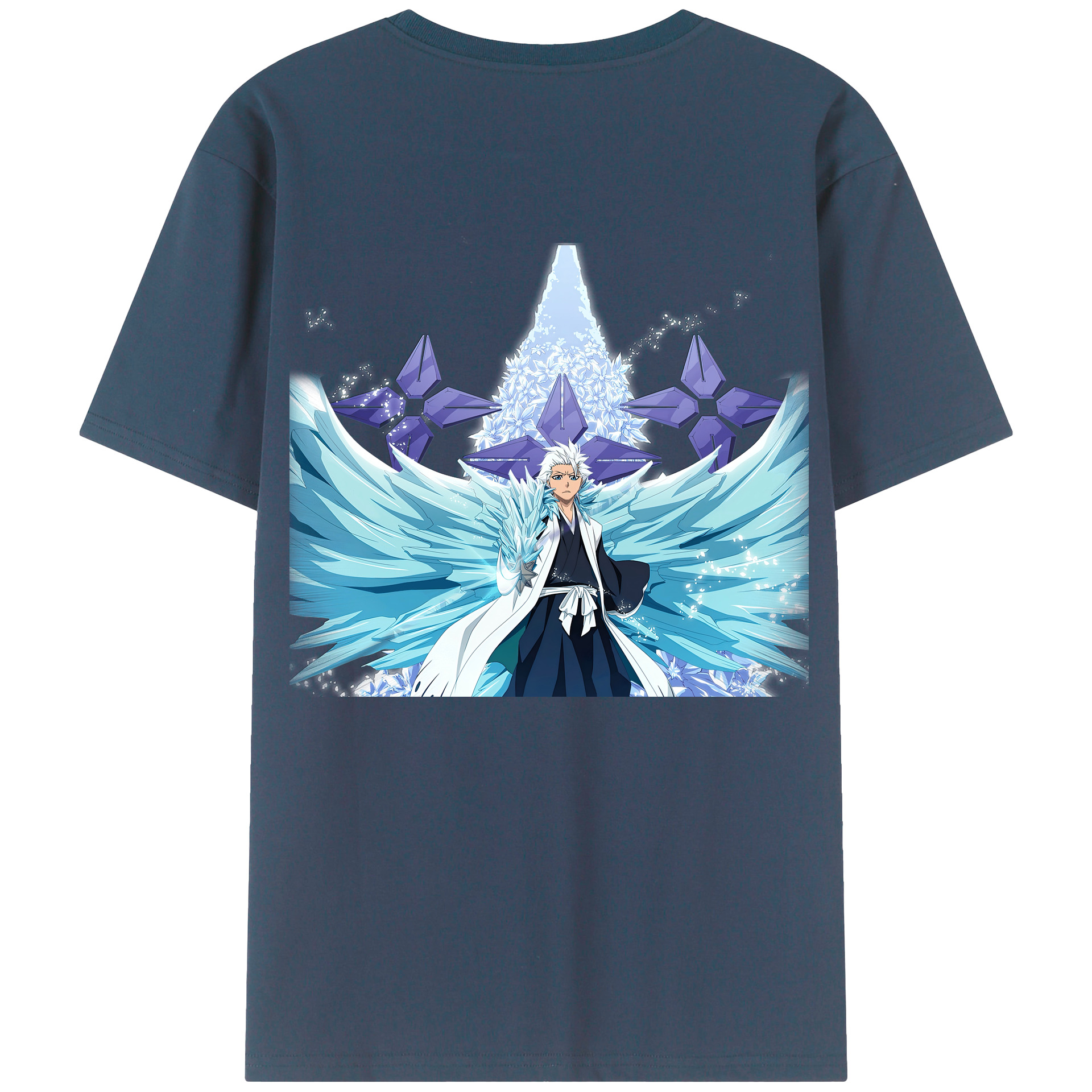 （画像用） ブリーチ 日番谷冬獅郎（ひつがや とうしろう） BLEACH Hitsugaya Toushirou レディース半袖Tシャツ(バックプリント)