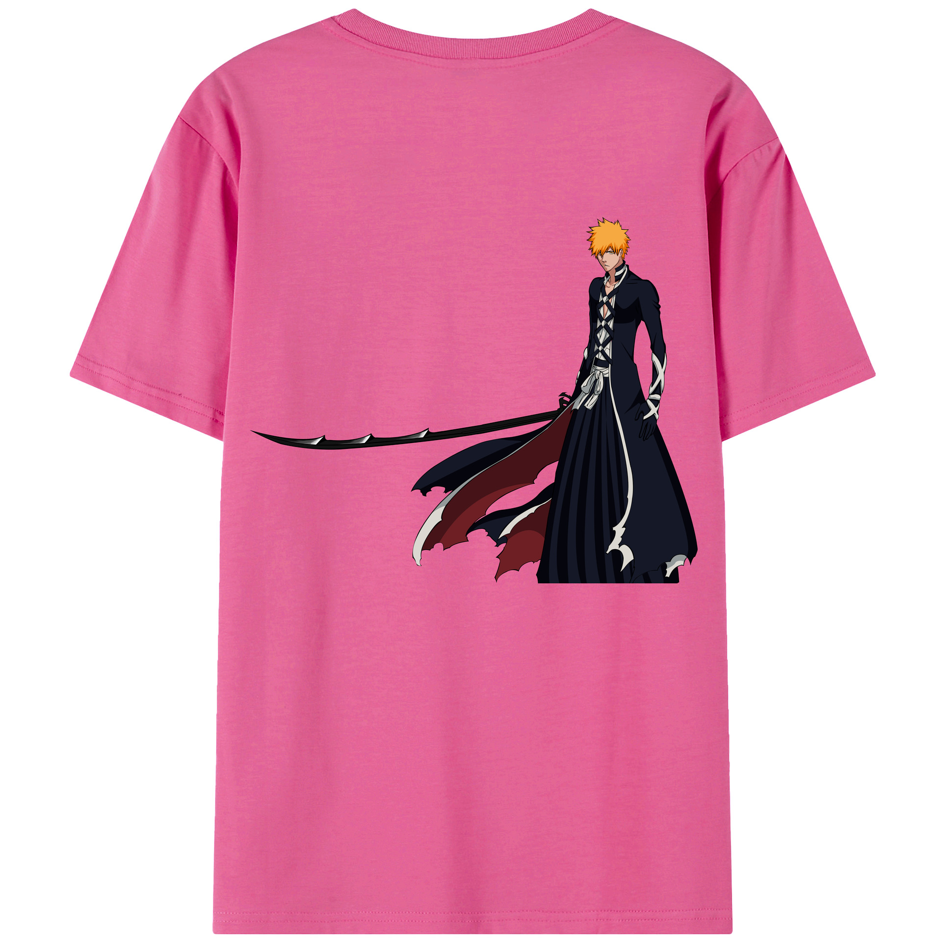 （画像用） ブリーチ 黒崎一護（くろさき いちご）BLEACH Kurosaki Ichigo レディース半袖Tシャツ(バックプリント)