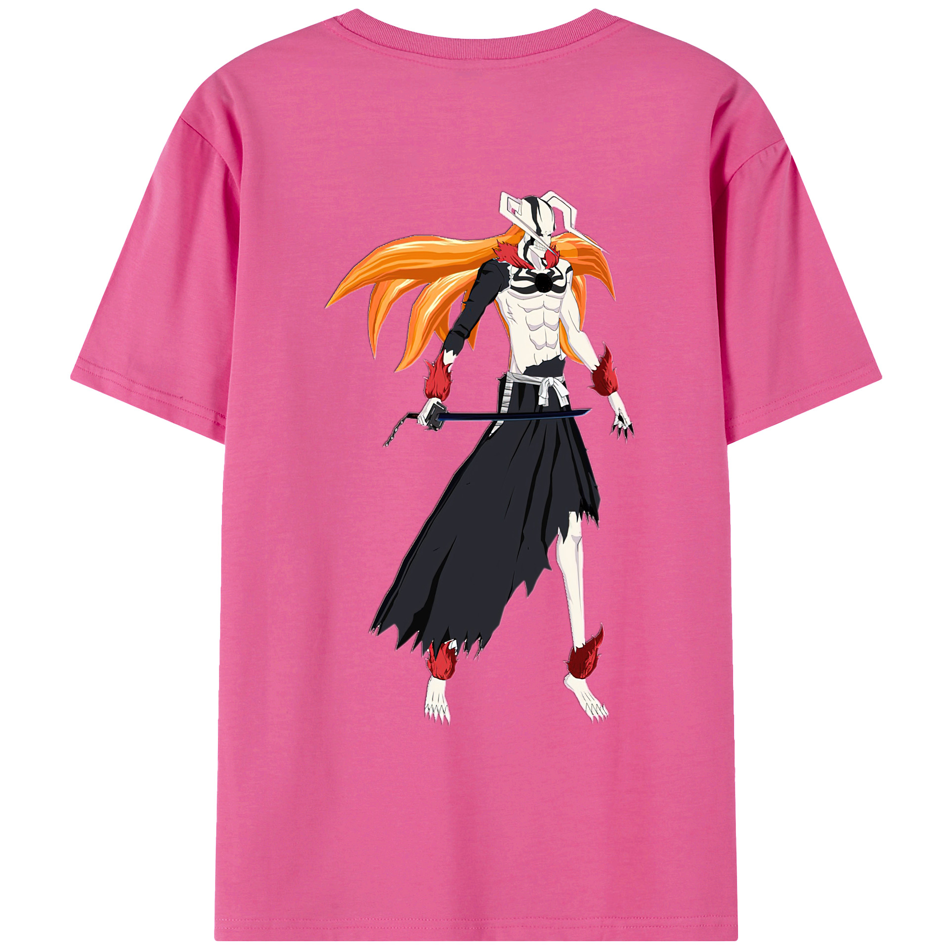 （画像用） ブリーチ 黒崎一護（くろさき いちご）BLEACH Kurosaki Ichigo レディース半袖Tシャツ(バックプリント)