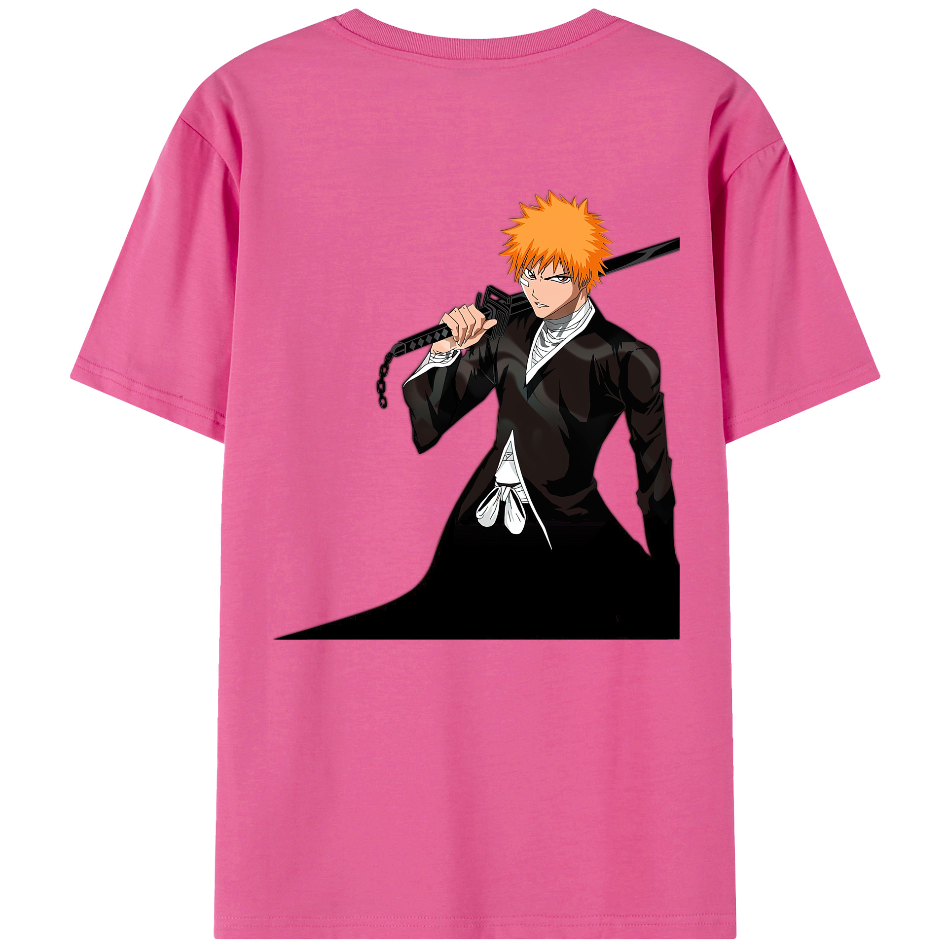 （画像用） ブリーチ 黒崎一護（くろさき いちご）BLEACH Kurosaki Ichigo レディース半袖Tシャツ(バックプリント)