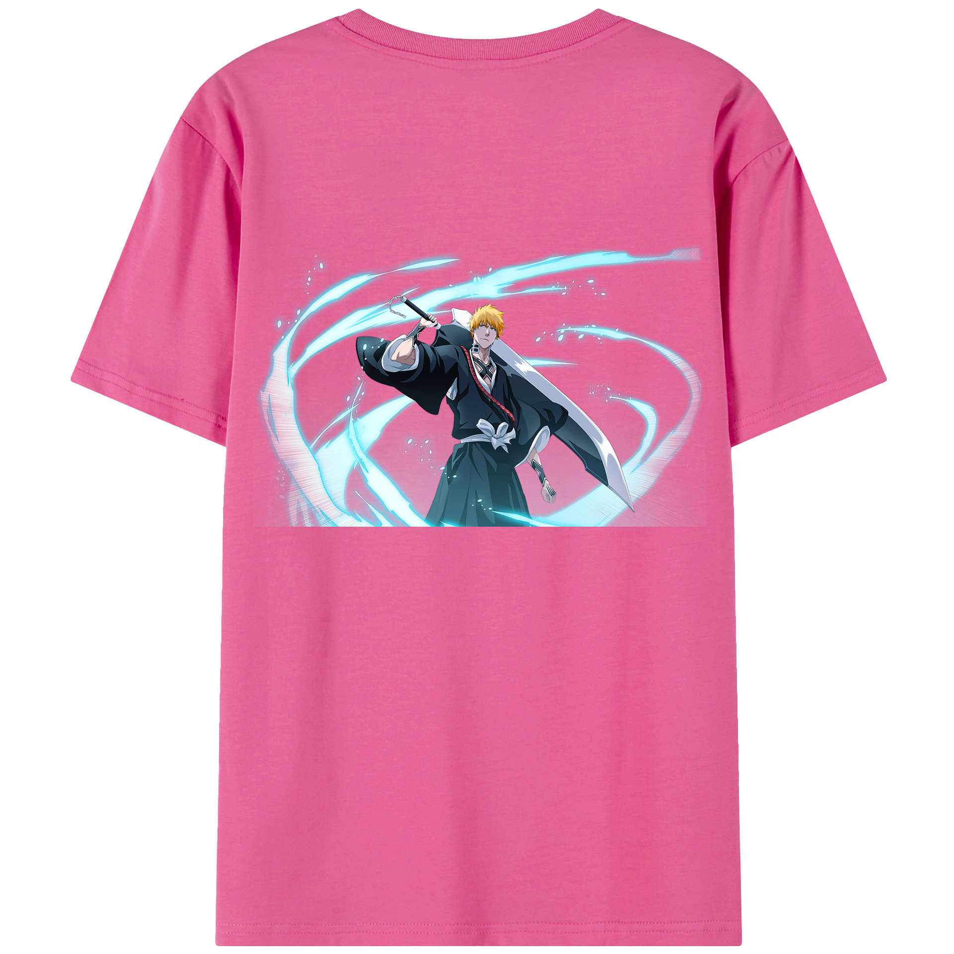 （画像用） ブリーチ 黒崎一護（くろさき いちご）BLEACH Kurosaki Ichigo レディース半袖Tシャツ(バックプリント)