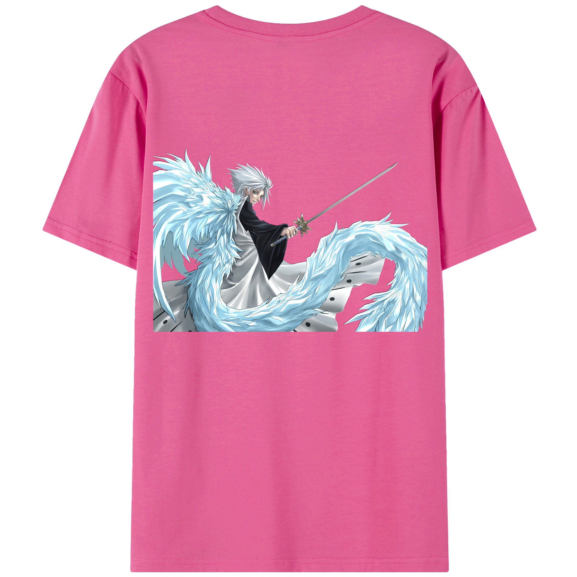 （画像用） ブリーチ 日番谷冬獅郎（ひつがや とうしろう） BLEACH Hitsugaya Toushirou レディース半袖Tシャツ(バックプリント)
