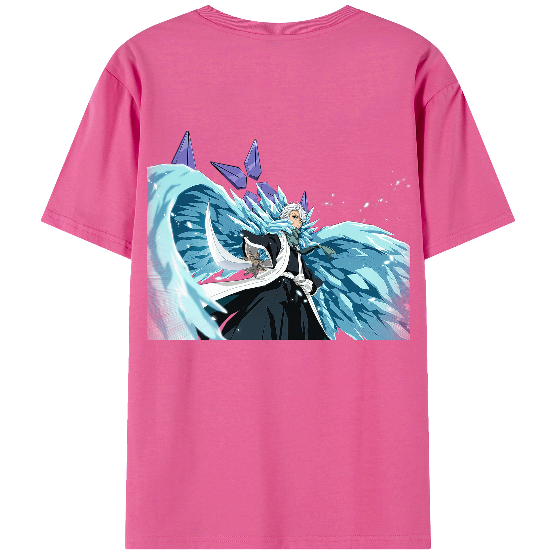 （画像用） ブリーチ 日番谷冬獅郎（ひつがや とうしろう） BLEACH Hitsugaya Toushirou レディース半袖Tシャツ(バックプリント)