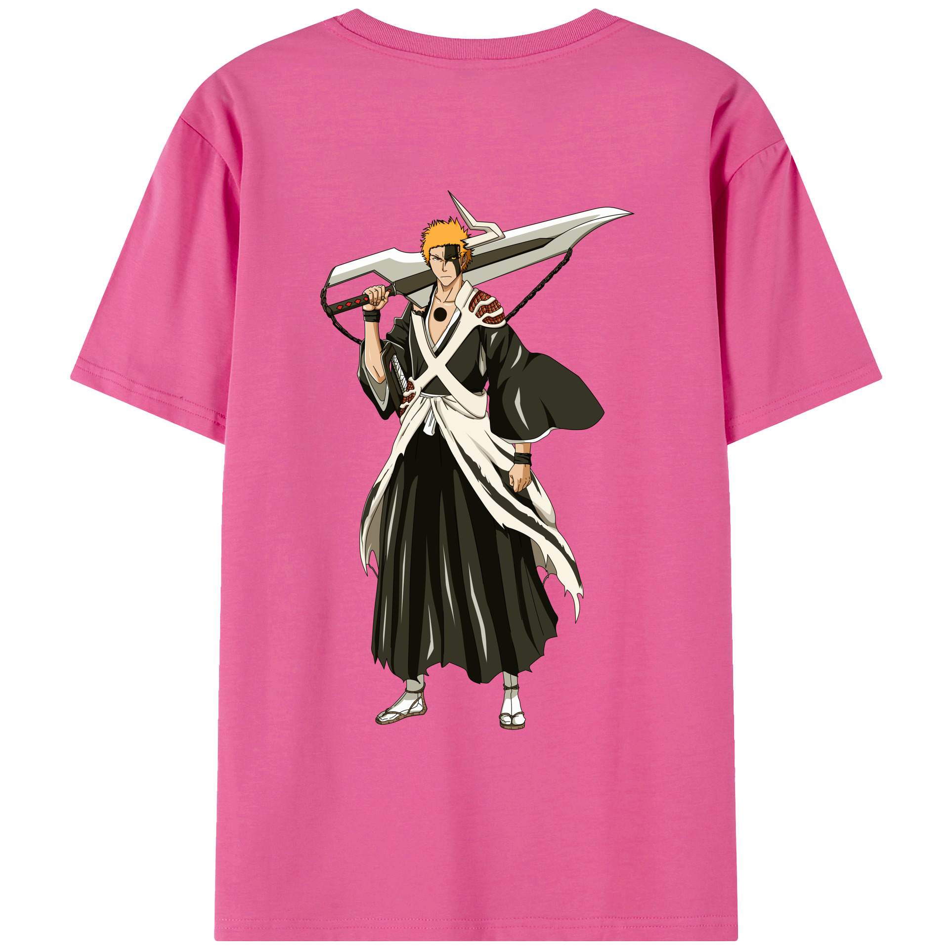 （画像用） ブリーチ 黒崎一護（くろさき いちご）BLEACH Kurosaki Ichigo レディース半袖Tシャツ(バックプリント)