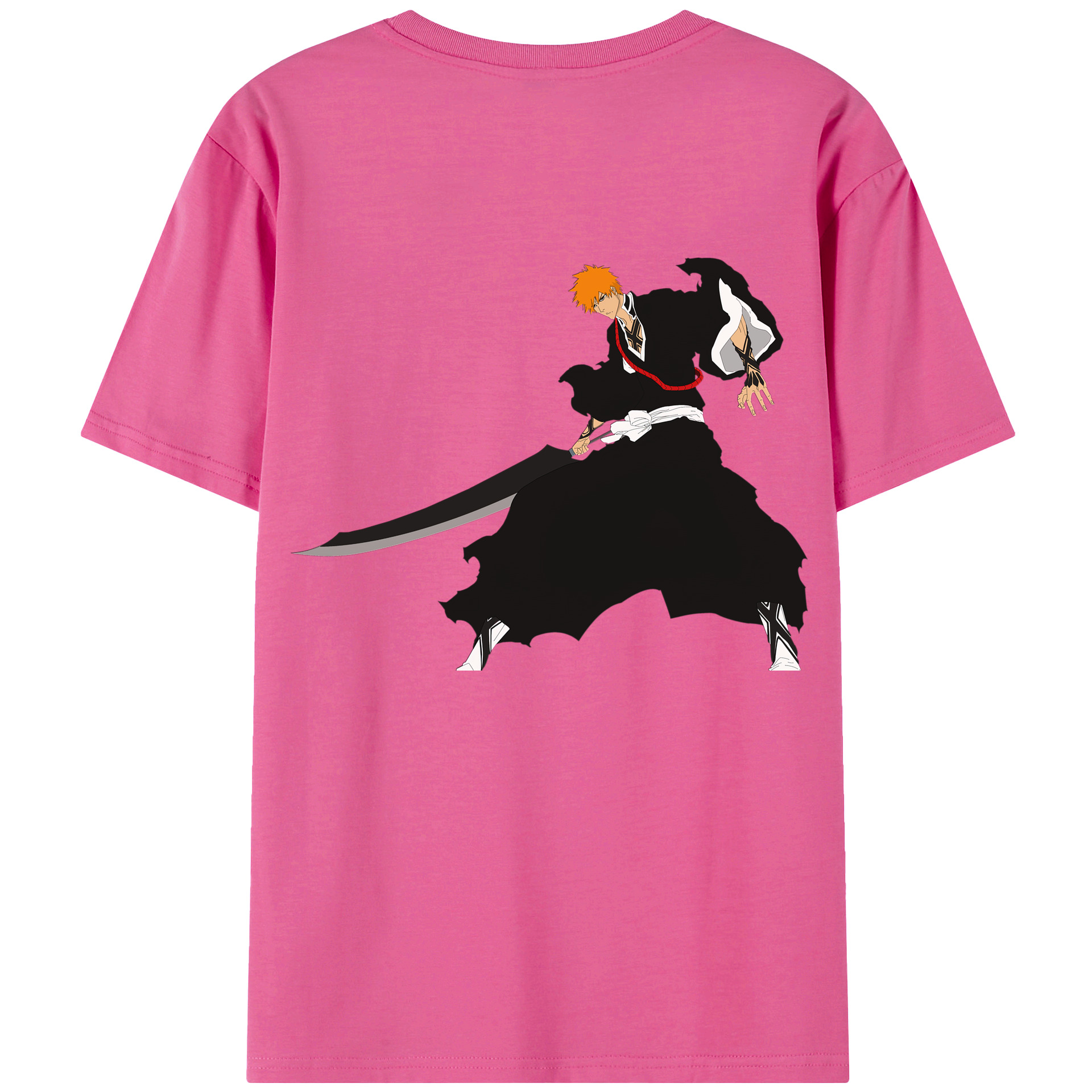 （画像用） ブリーチ 黒崎一護（くろさき いちご）BLEACH Kurosaki Ichigo レディース半袖Tシャツ(バックプリント)