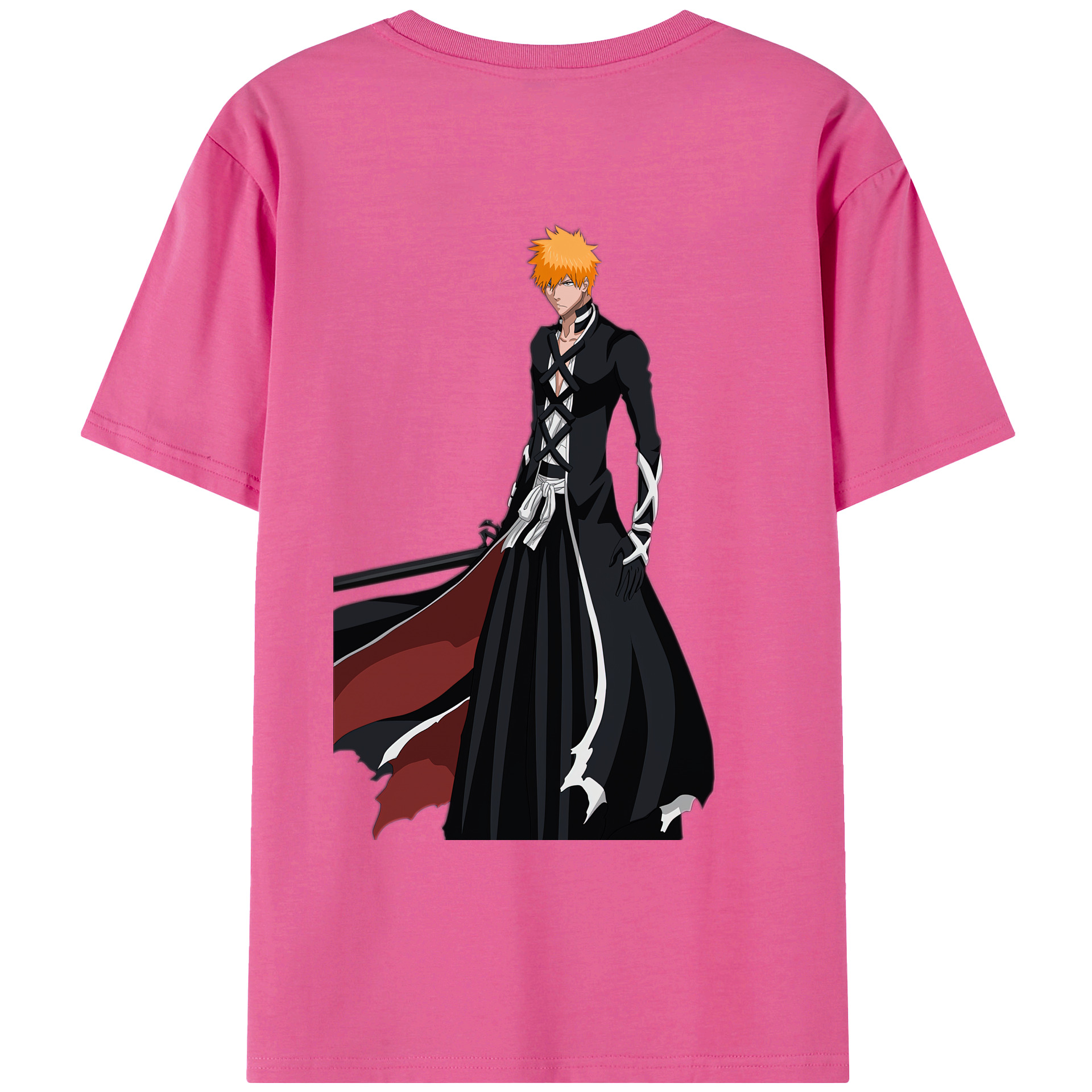 （画像用） ブリーチ 黒崎一護（くろさき いちご）BLEACH Kurosaki Ichigo レディース半袖Tシャツ(バックプリント)