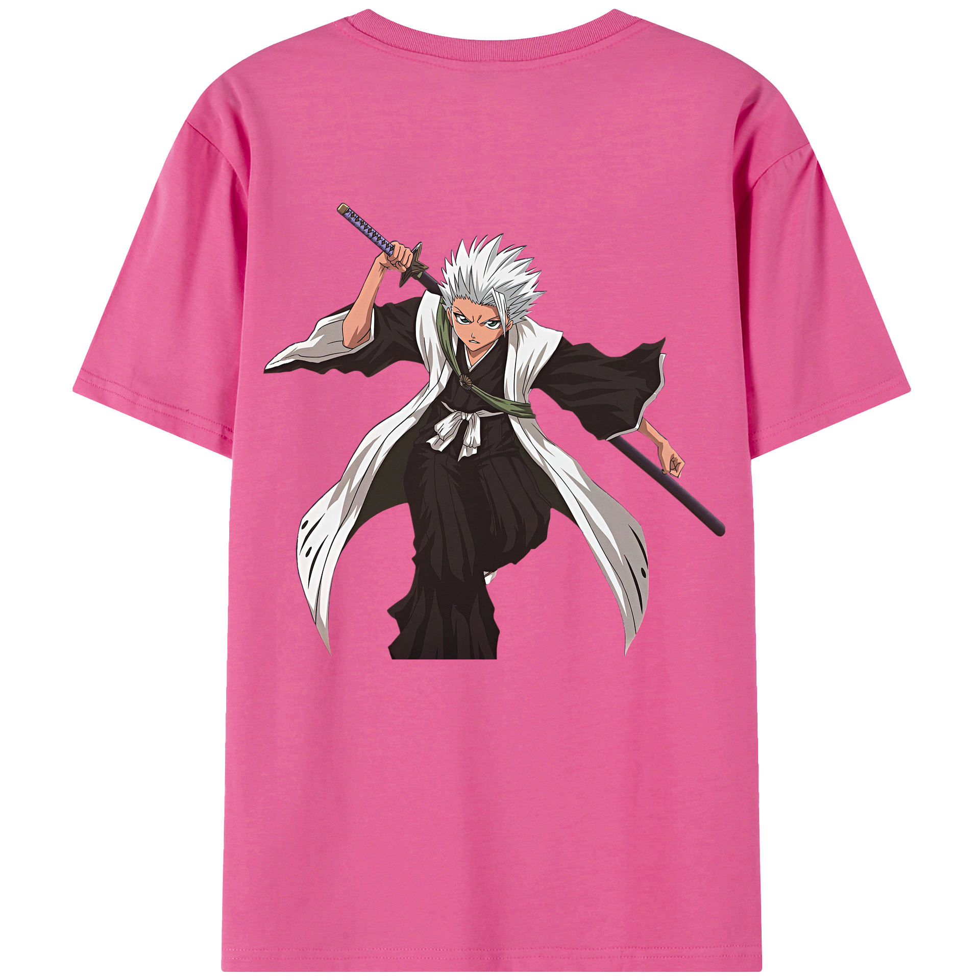 （画像用） ブリーチ 日番谷冬獅郎（ひつがや とうしろう） BLEACH Hitsugaya Toushirou レディース半袖Tシャツ(バックプリント)