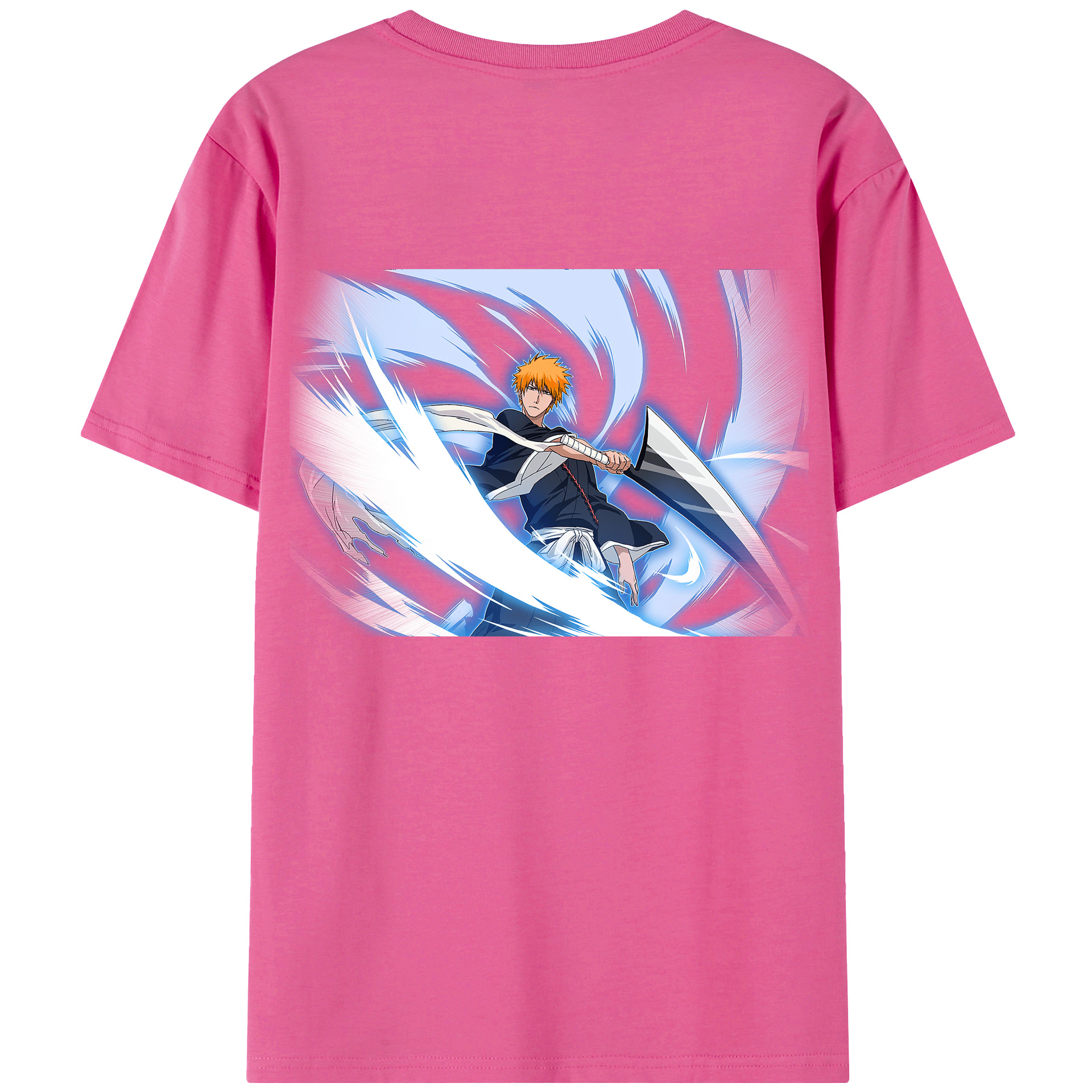 （画像用） ブリーチ 黒崎一護（くろさき いちご）BLEACH Kurosaki Ichigo レディース半袖Tシャツ(バックプリント)