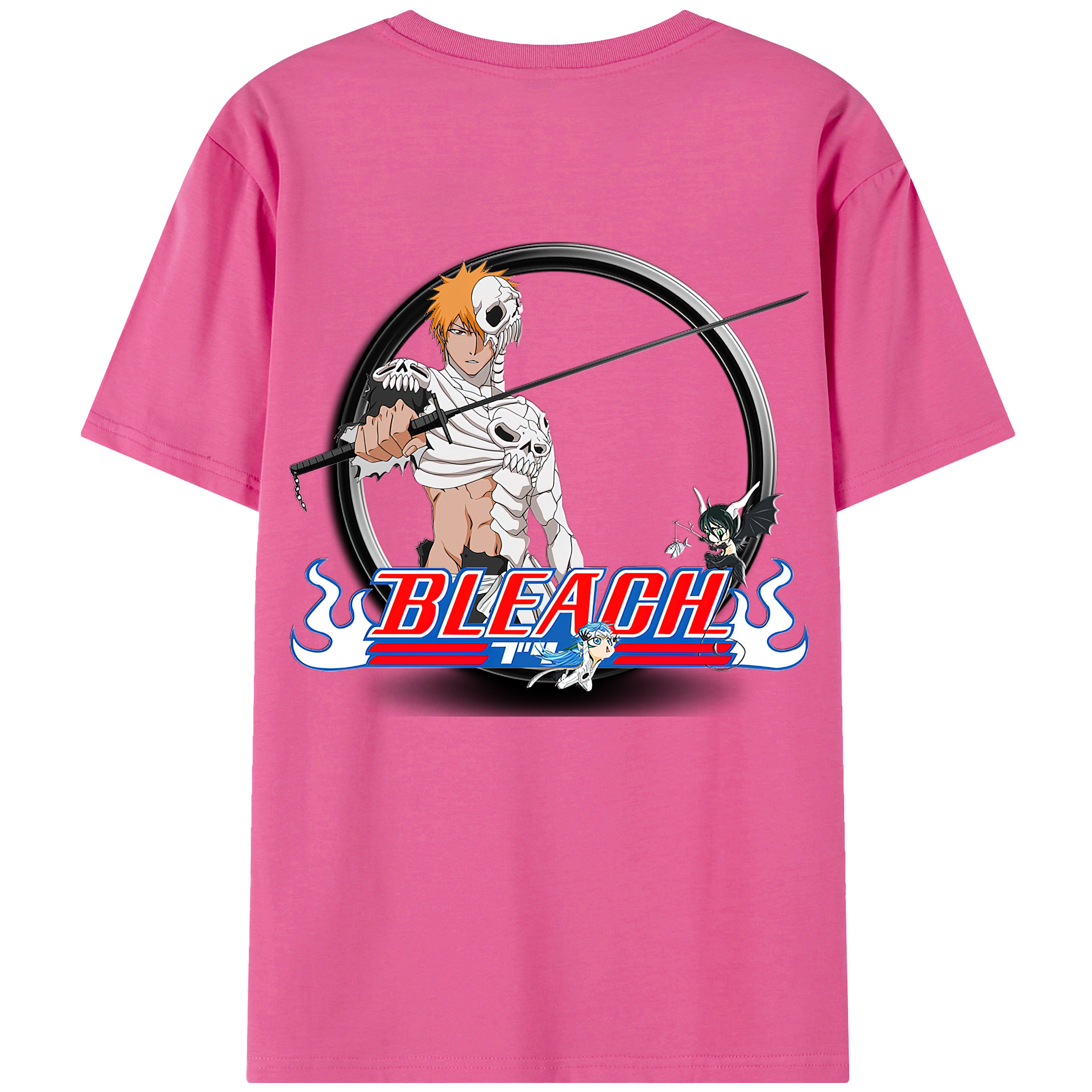 （画像用） ブリーチ 黒崎一護（くろさき いちご）BLEACH Kurosaki Ichigo レディース半袖Tシャツ(バックプリント)