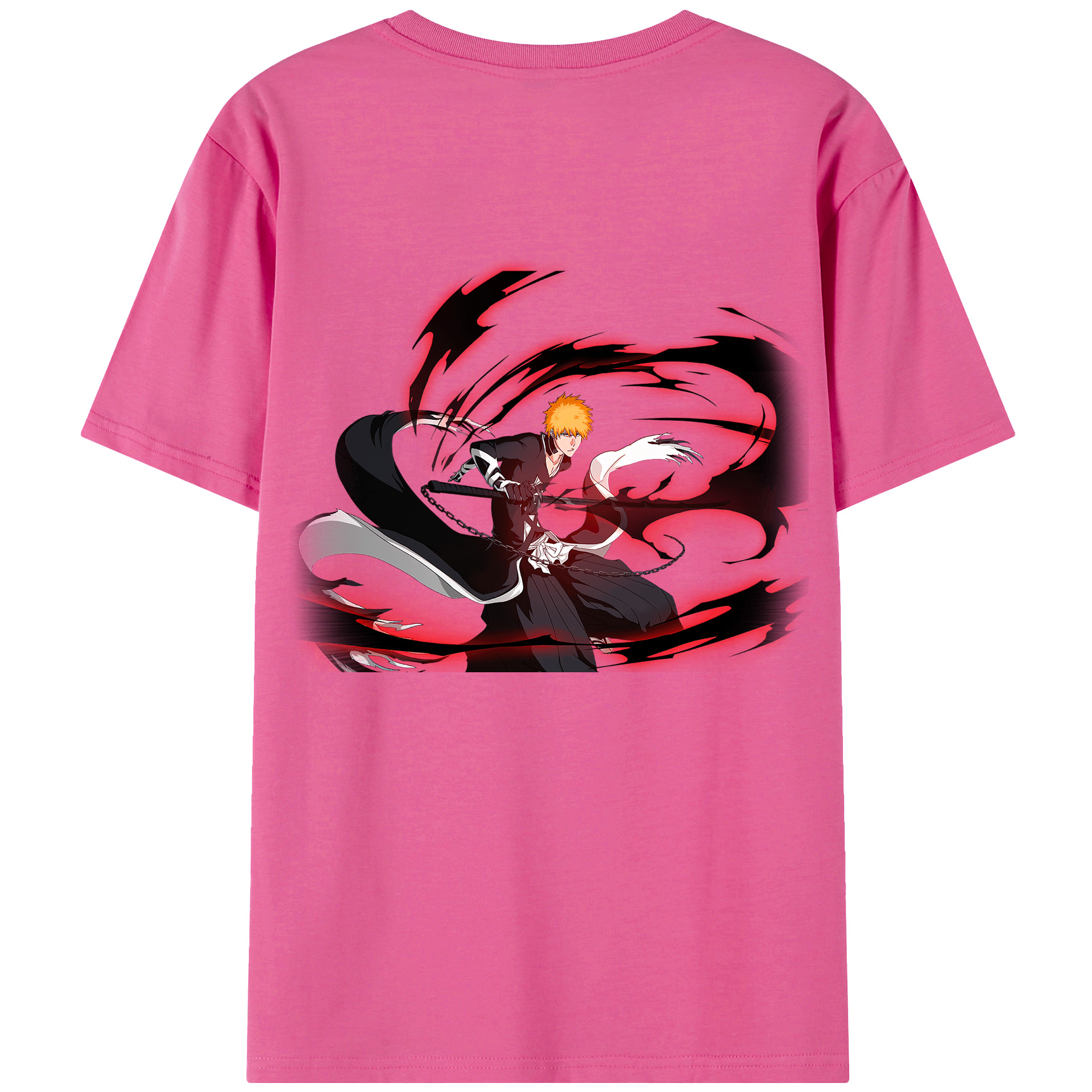 （画像用） ブリーチ 黒崎一護（くろさき いちご）BLEACH Kurosaki Ichigo レディース半袖Tシャツ(バックプリント)