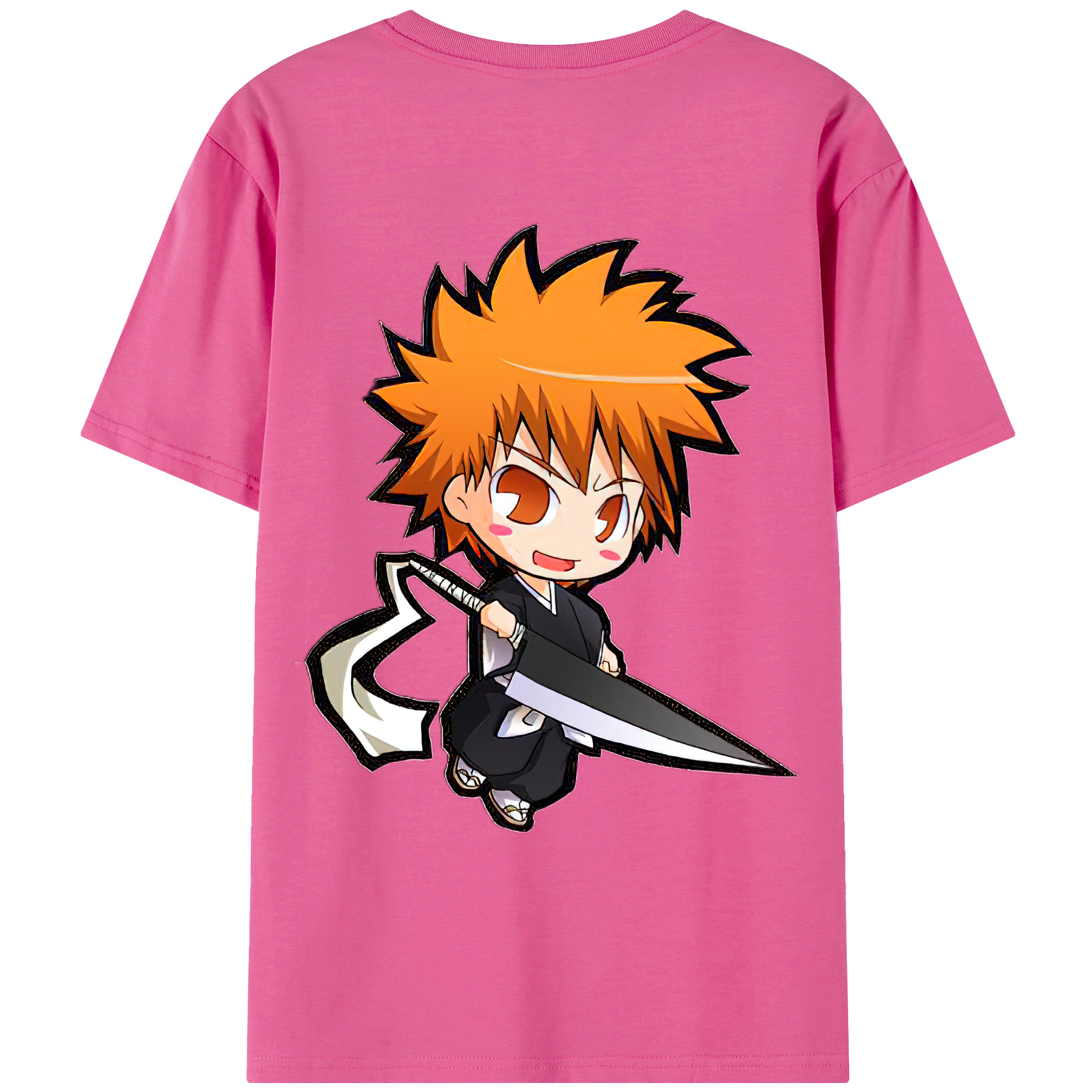 （画像用） ブリーチ 黒崎一護（くろさき いちご）BLEACH Kurosaki Ichigo レディース半袖Tシャツ(バックプリント)