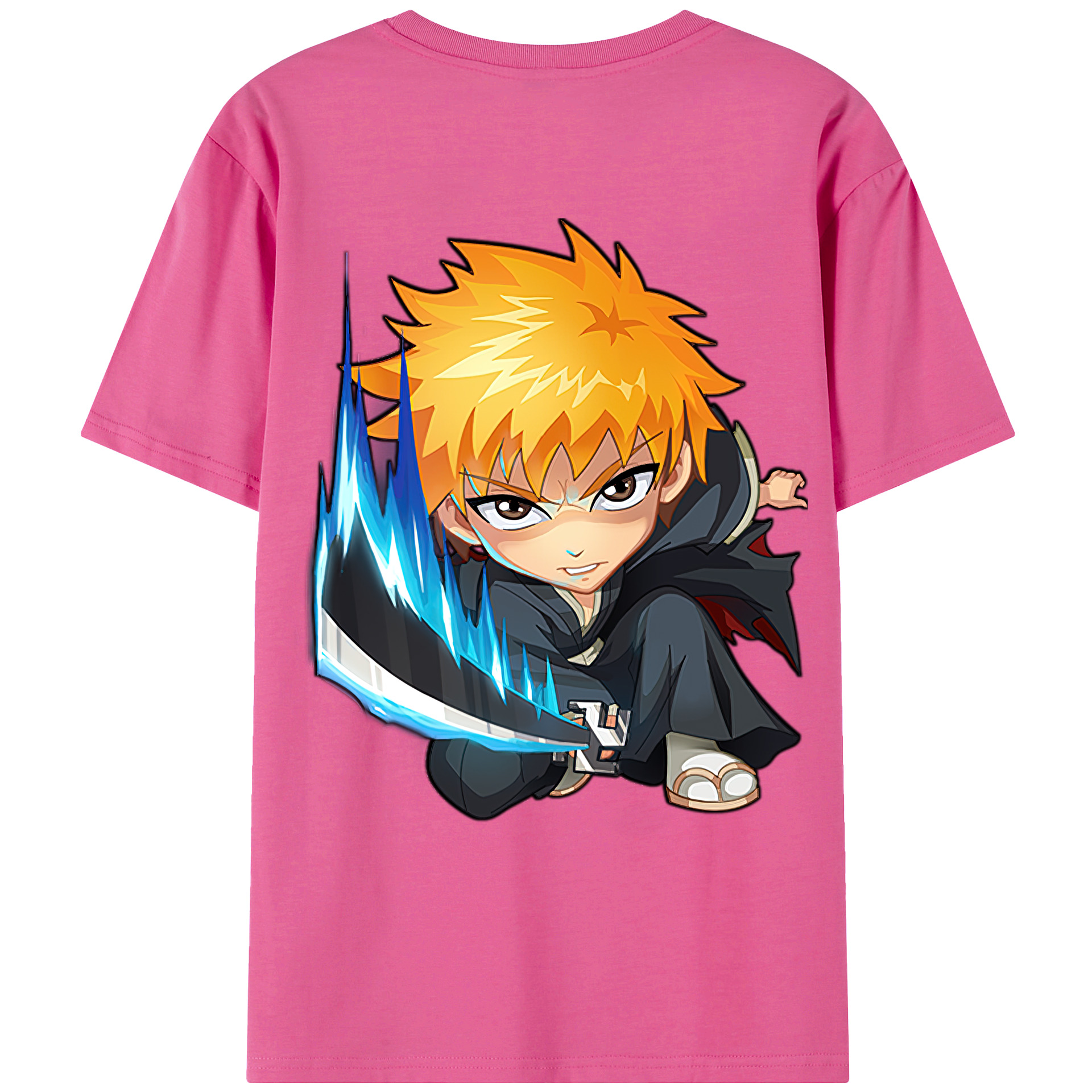 （画像用） ブリーチ 黒崎一護（くろさき いちご）BLEACH Kurosaki Ichigo レディース半袖Tシャツ(バックプリント)