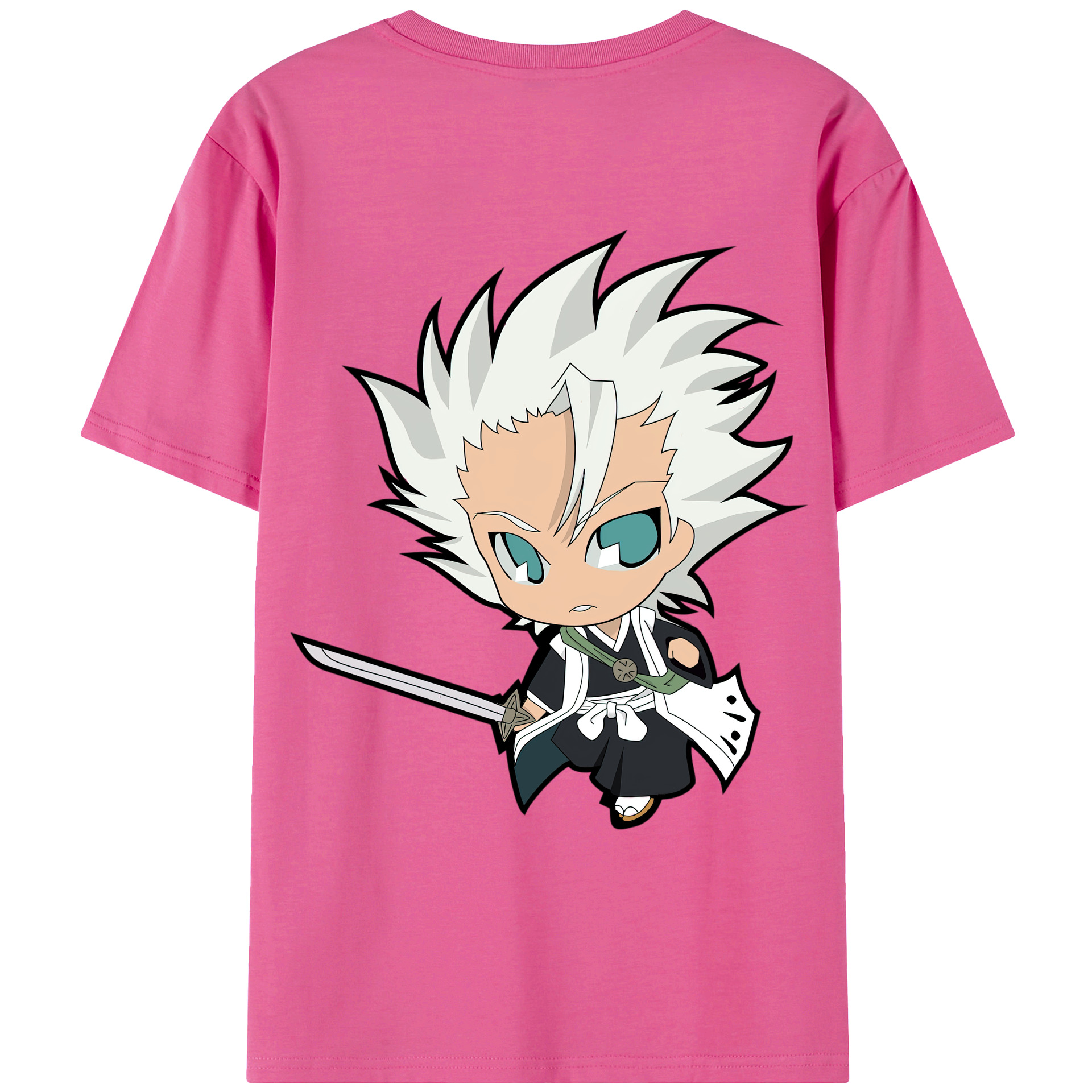 （画像用） ブリーチ 日番谷冬獅郎（ひつがや とうしろう） BLEACH Hitsugaya Toushirou レディース半袖Tシャツ(バックプリント)