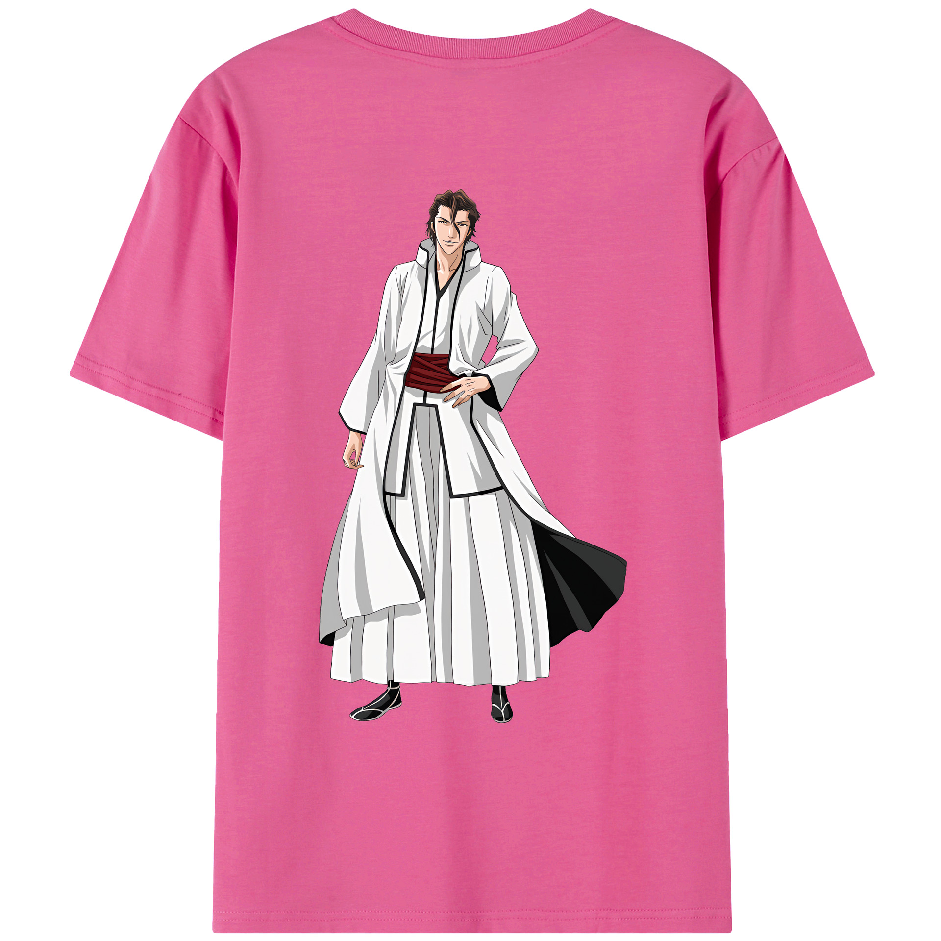 （画像用） ブリーチ 藍染 惣右介（あいぜん そうすけ） BLEACH Aizen Sousuke レディース半袖Tシャツ(バックプリント)