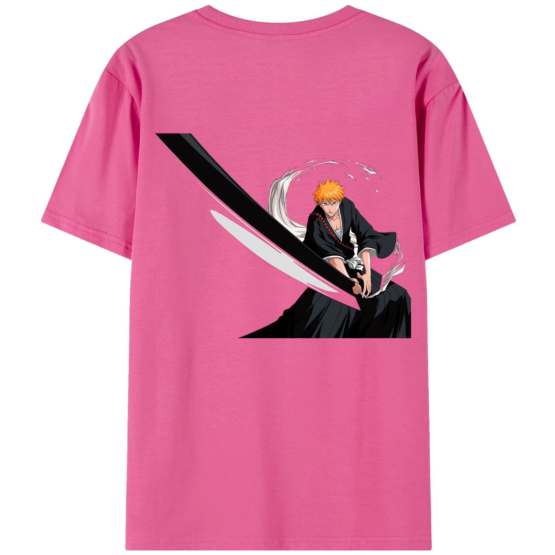 （画像用） ブリーチ 黒崎一護（くろさき いちご）BLEACH Kurosaki Ichigo レディース半袖Tシャツ(バックプリント)