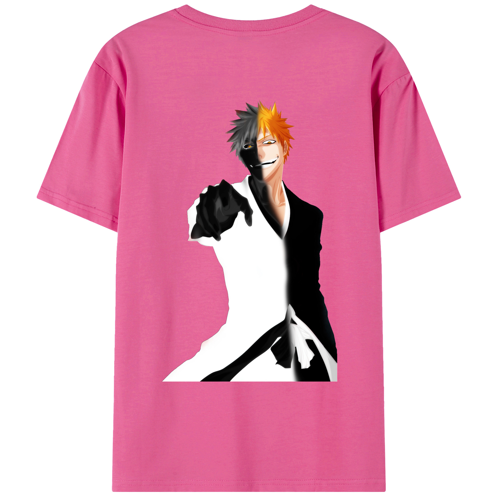 （画像用） ブリーチ 黒崎一護（くろさき いちご）BLEACH Kurosaki Ichigo レディース半袖Tシャツ(バックプリント)
