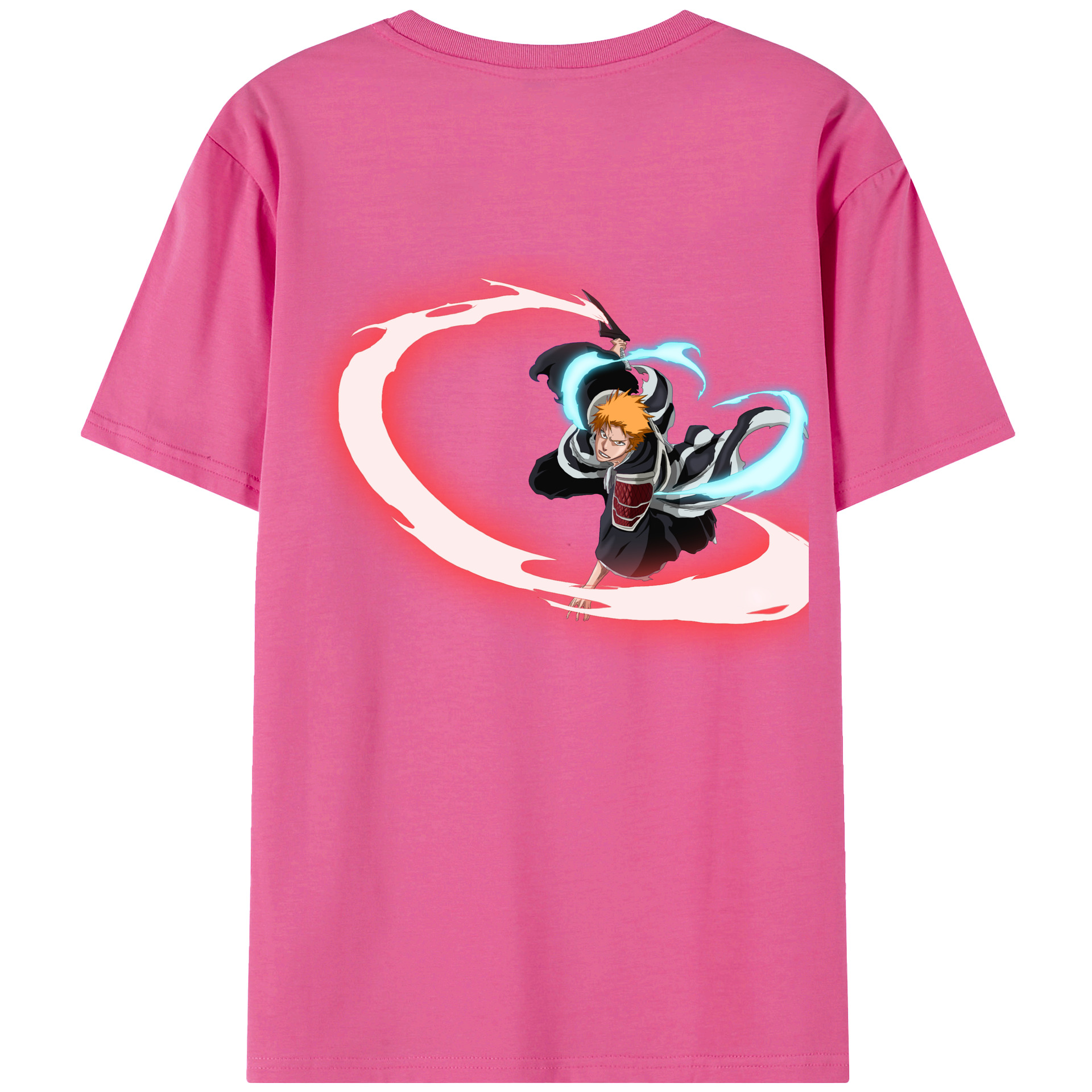 （画像用） ブリーチ 黒崎一護（くろさき いちご）BLEACH Kurosaki Ichigo レディース半袖Tシャツ(バックプリント)