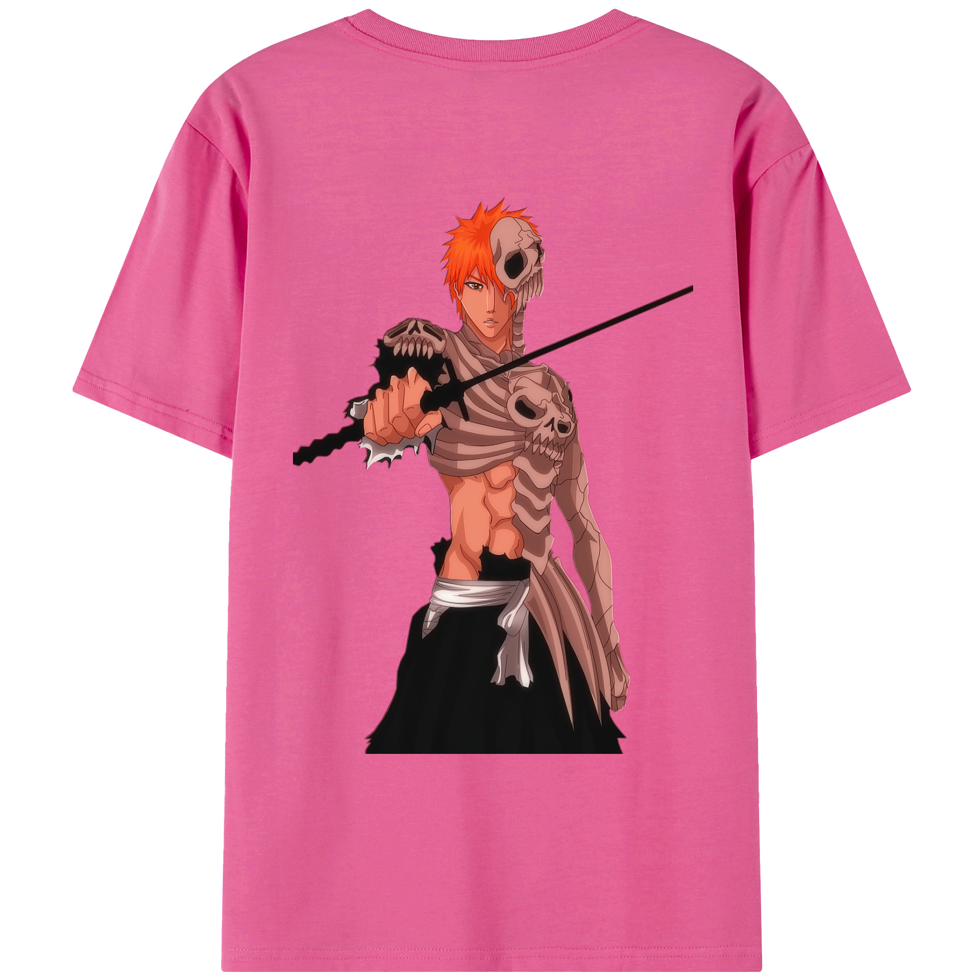 （画像用） ブリーチ 黒崎一護（くろさき いちご）BLEACH Kurosaki Ichigo レディース半袖Tシャツ(バックプリント)