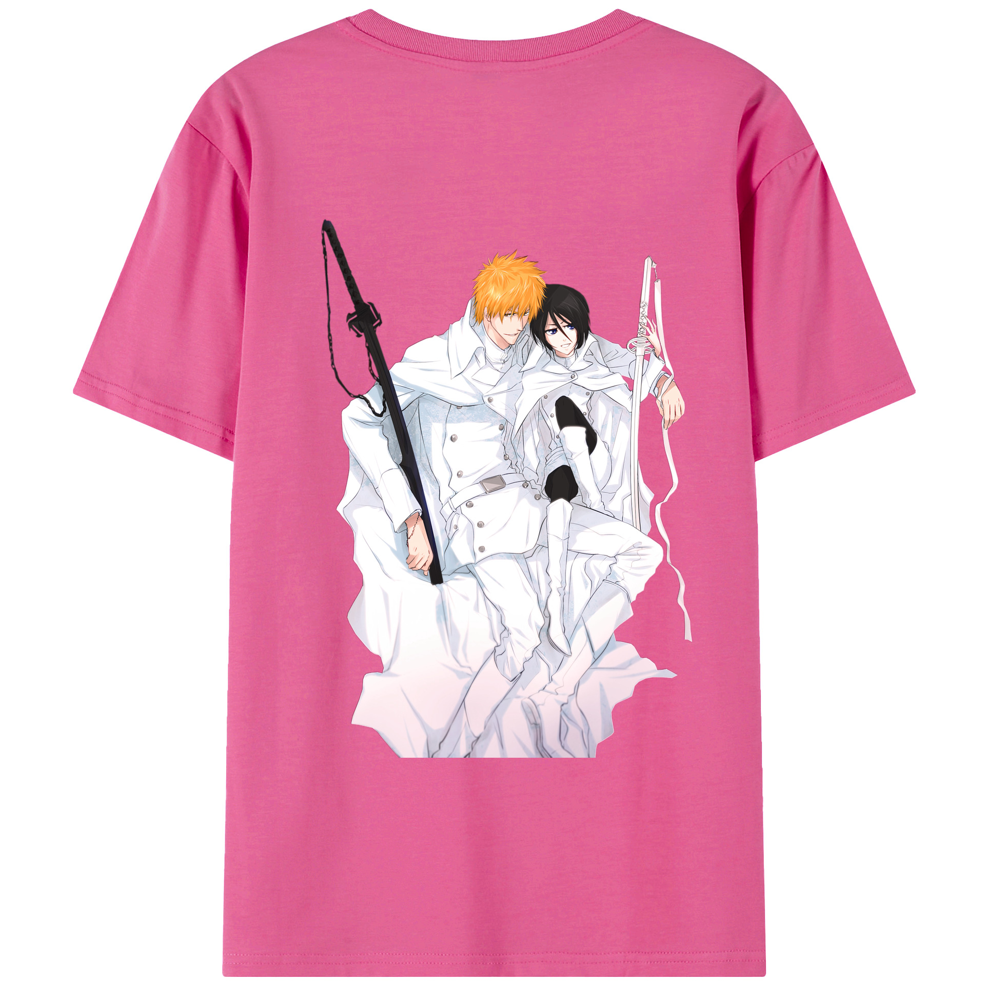 （画像用） ブリーチ 黒崎一護（くろさき いちご）BLEACH Kurosaki Ichigo レディース半袖Tシャツ(バックプリント)