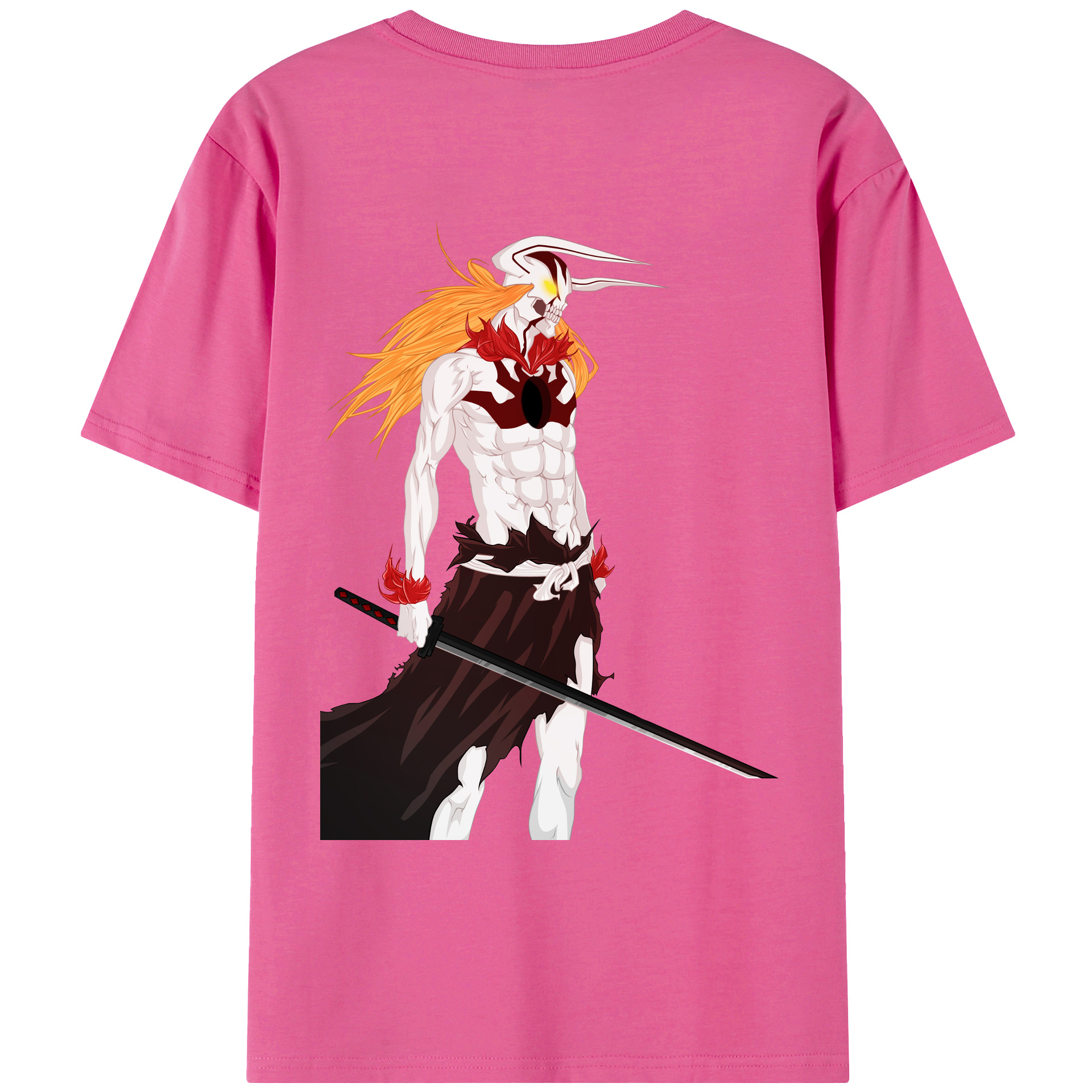 （画像用） ブリーチ 黒崎一護（くろさき いちご）BLEACH Kurosaki Ichigo レディース半袖Tシャツ(バックプリント)