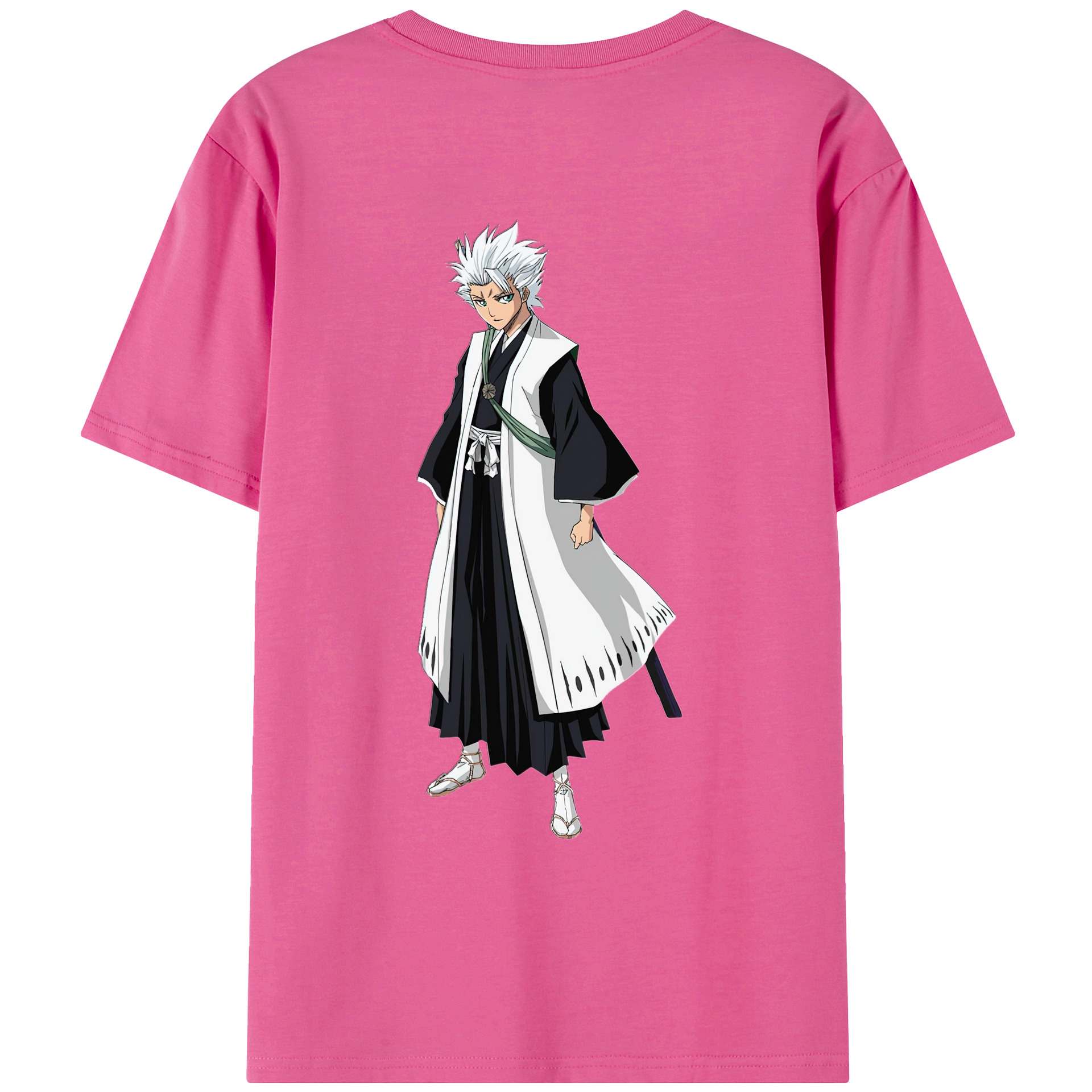 （画像用） ブリーチ 日番谷冬獅郎（ひつがや とうしろう） BLEACH Hitsugaya Toushirou レディース半袖Tシャツ(バックプリント)