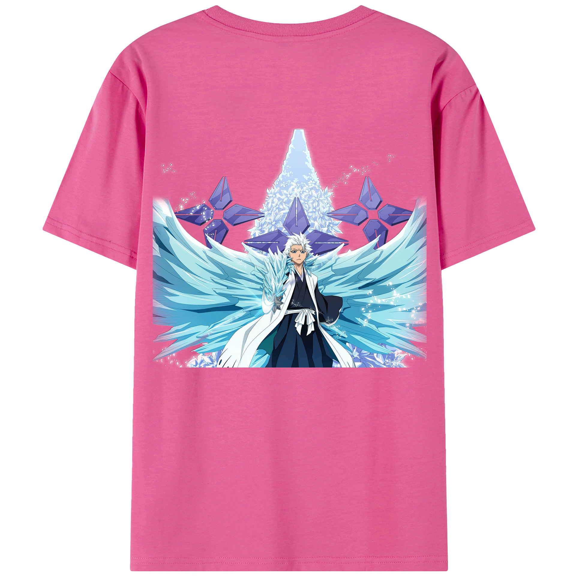 （画像用） ブリーチ 日番谷冬獅郎（ひつがや とうしろう） BLEACH Hitsugaya Toushirou レディース半袖Tシャツ(バックプリント)