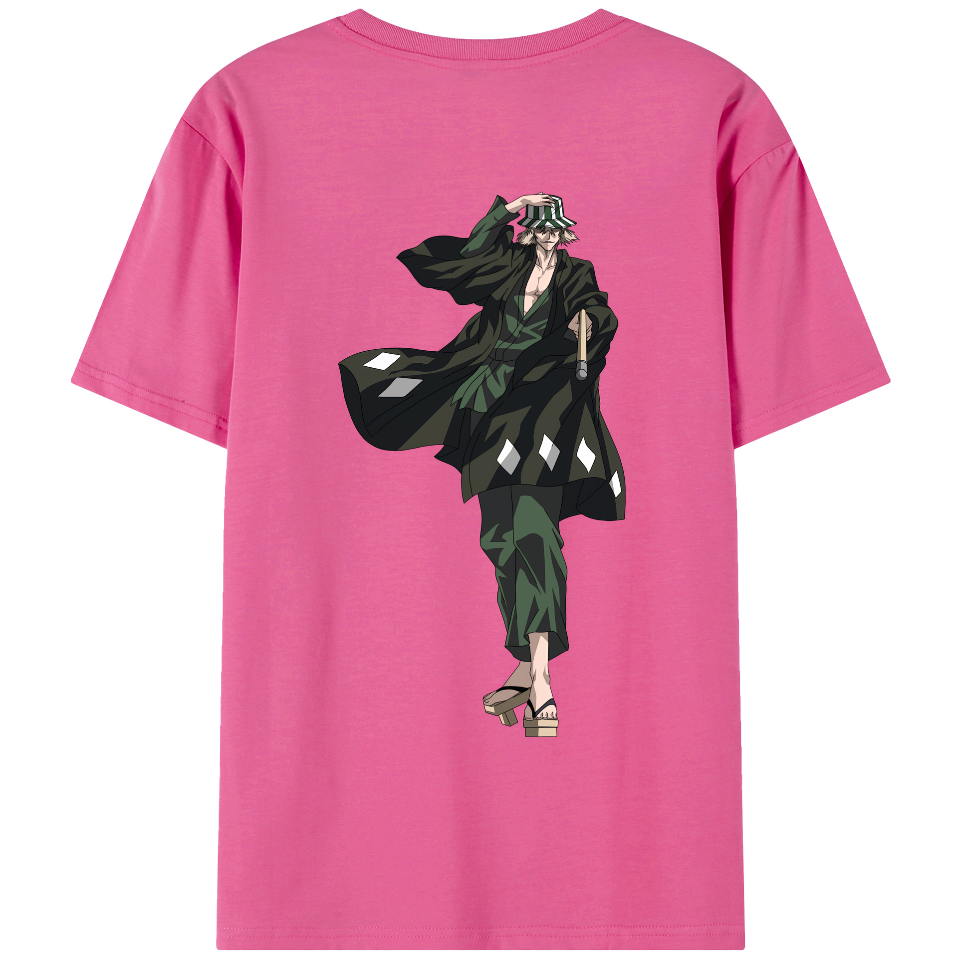 （画像用） "ブリーチ 浦原 喜助（うらはら きすけ） BLEACH Urahara Kisuke " レディース半袖Tシャツ(バックプリント)