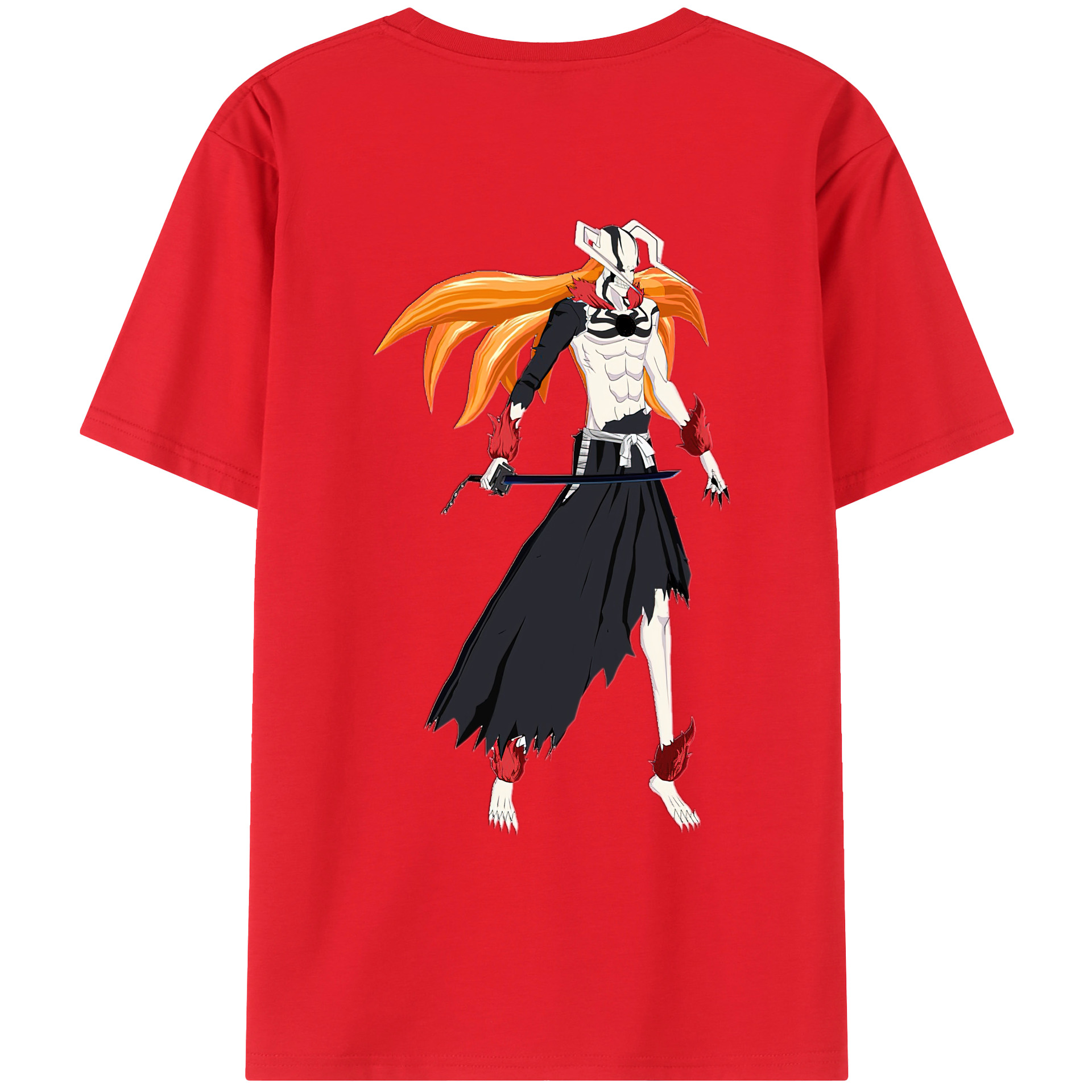 （画像用） ブリーチ 黒崎一護（くろさき いちご）BLEACH Kurosaki Ichigo レディース半袖Tシャツ(バックプリント)