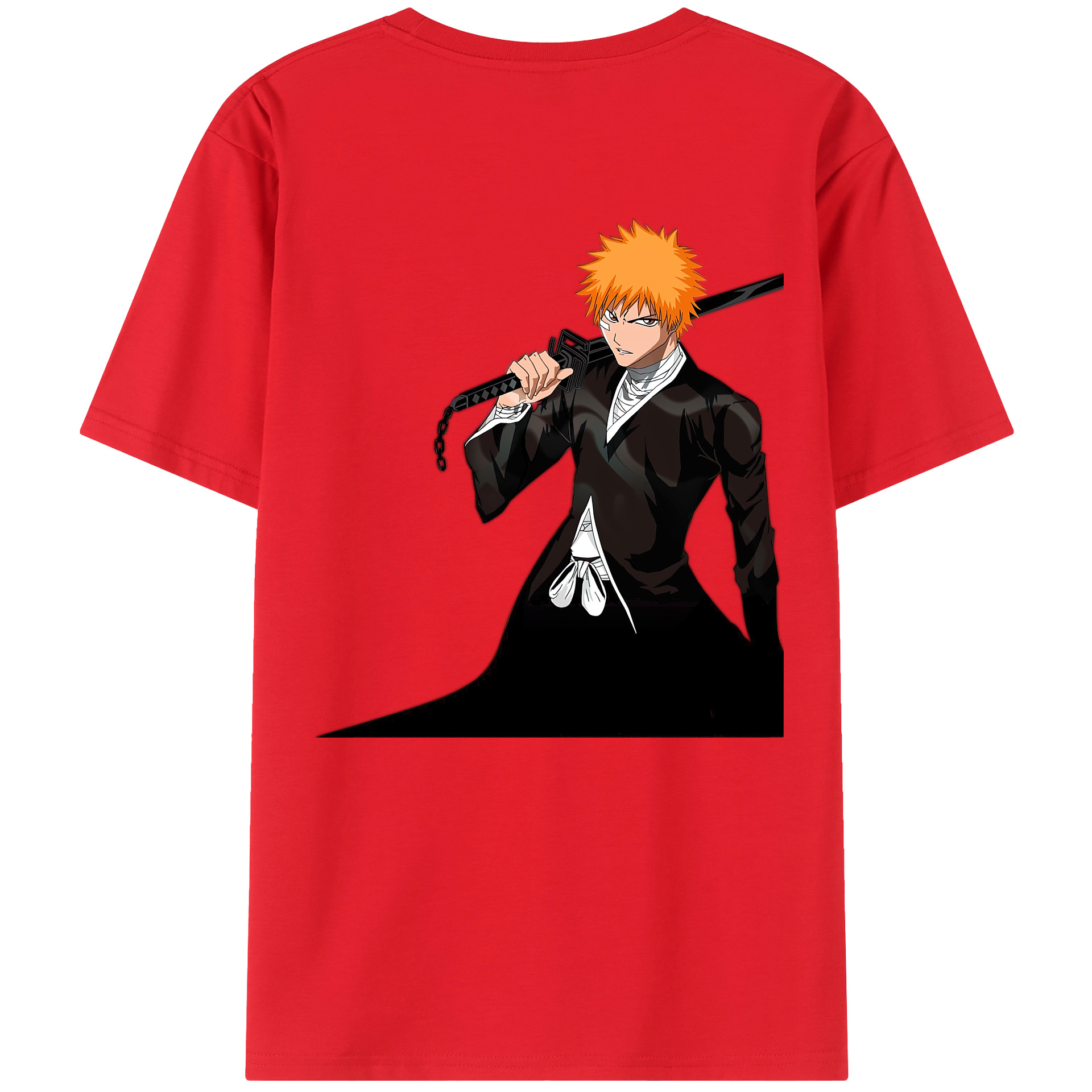 （画像用） ブリーチ 黒崎一護（くろさき いちご）BLEACH Kurosaki Ichigo レディース半袖Tシャツ(バックプリント)