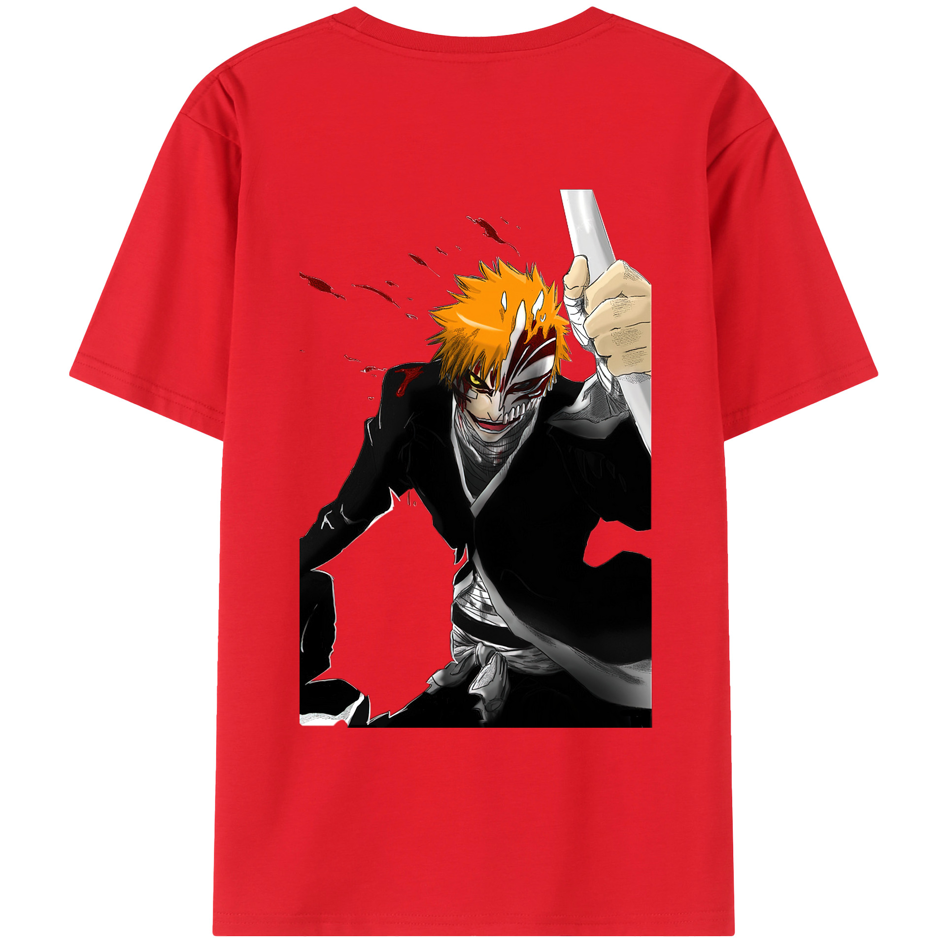 （画像用） ブリーチ 黒崎一護（くろさき いちご）BLEACH Kurosaki Ichigo レディース半袖Tシャツ(バックプリント)