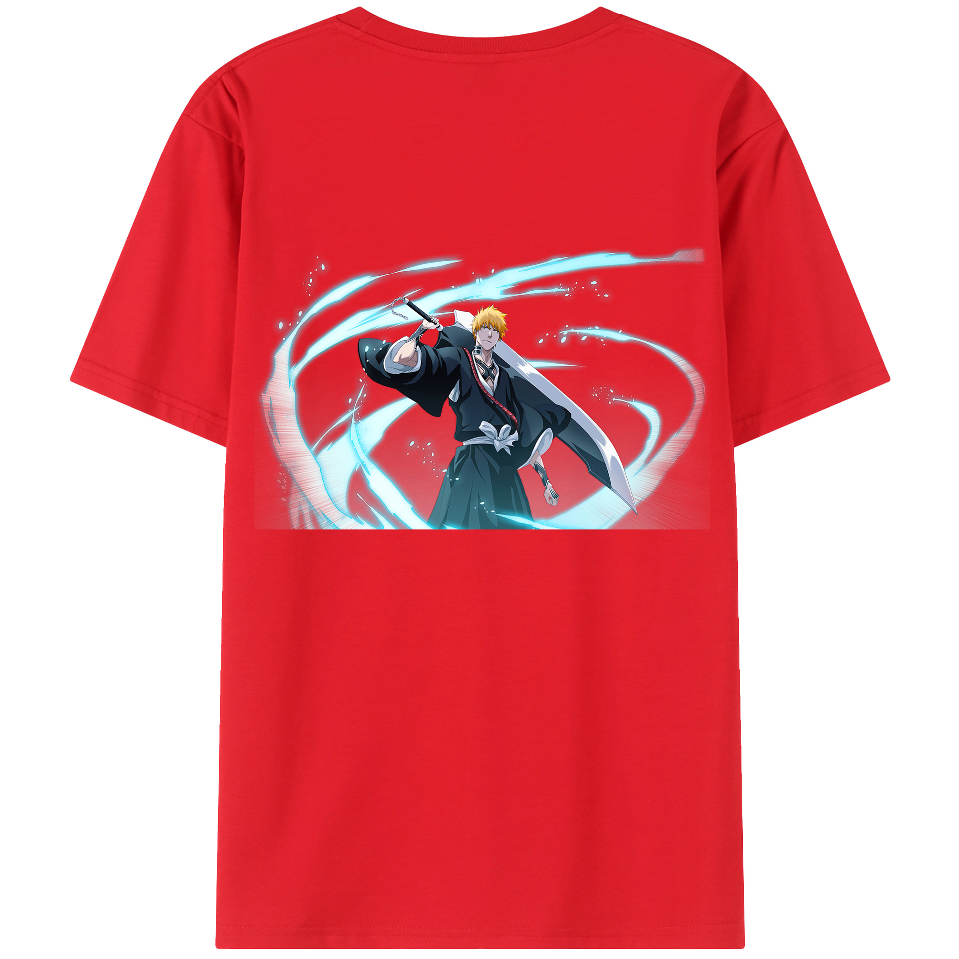 （画像用） ブリーチ 黒崎一護（くろさき いちご）BLEACH Kurosaki Ichigo レディース半袖Tシャツ(バックプリント)
