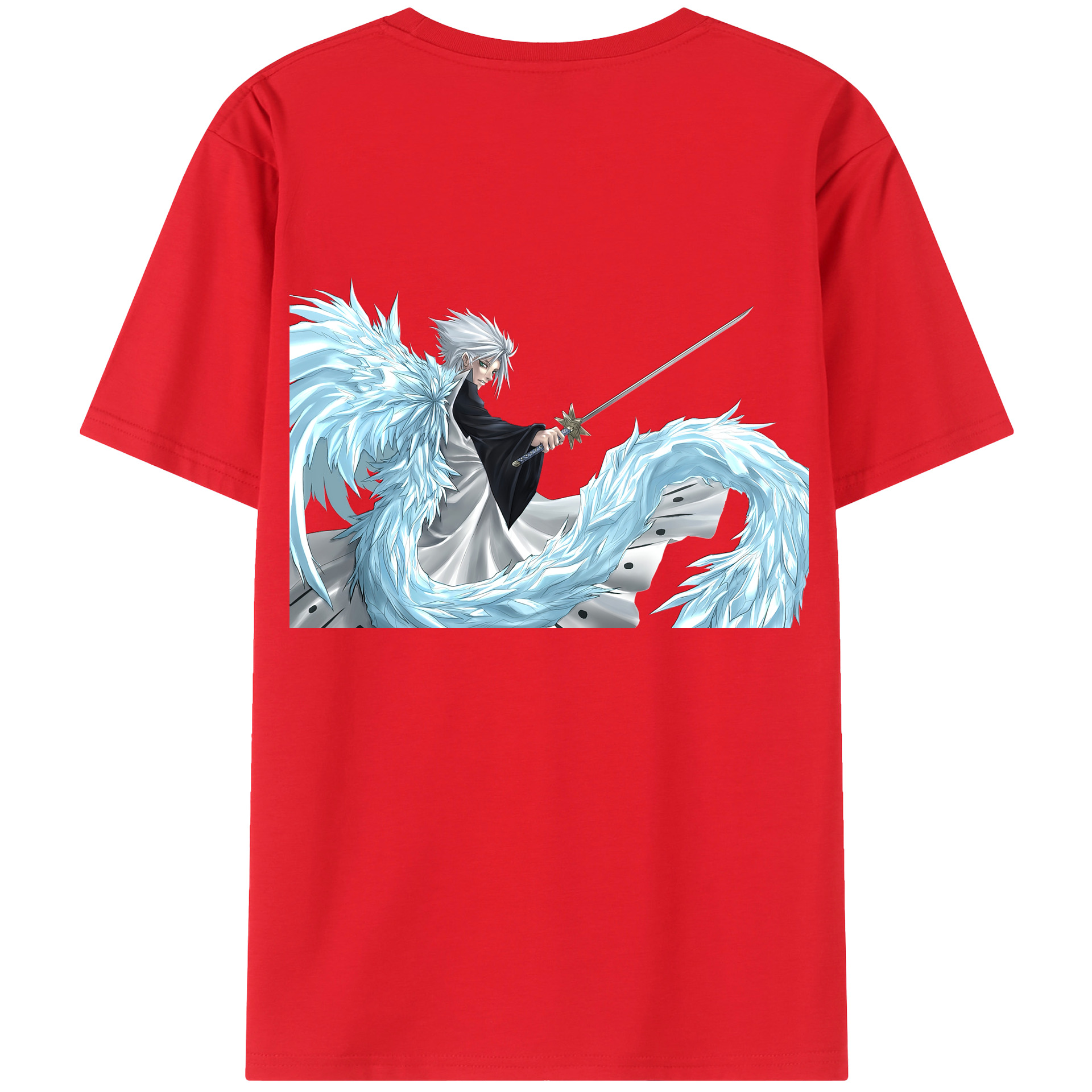 （画像用） ブリーチ 日番谷冬獅郎（ひつがや とうしろう） BLEACH Hitsugaya Toushirou レディース半袖Tシャツ(バックプリント)