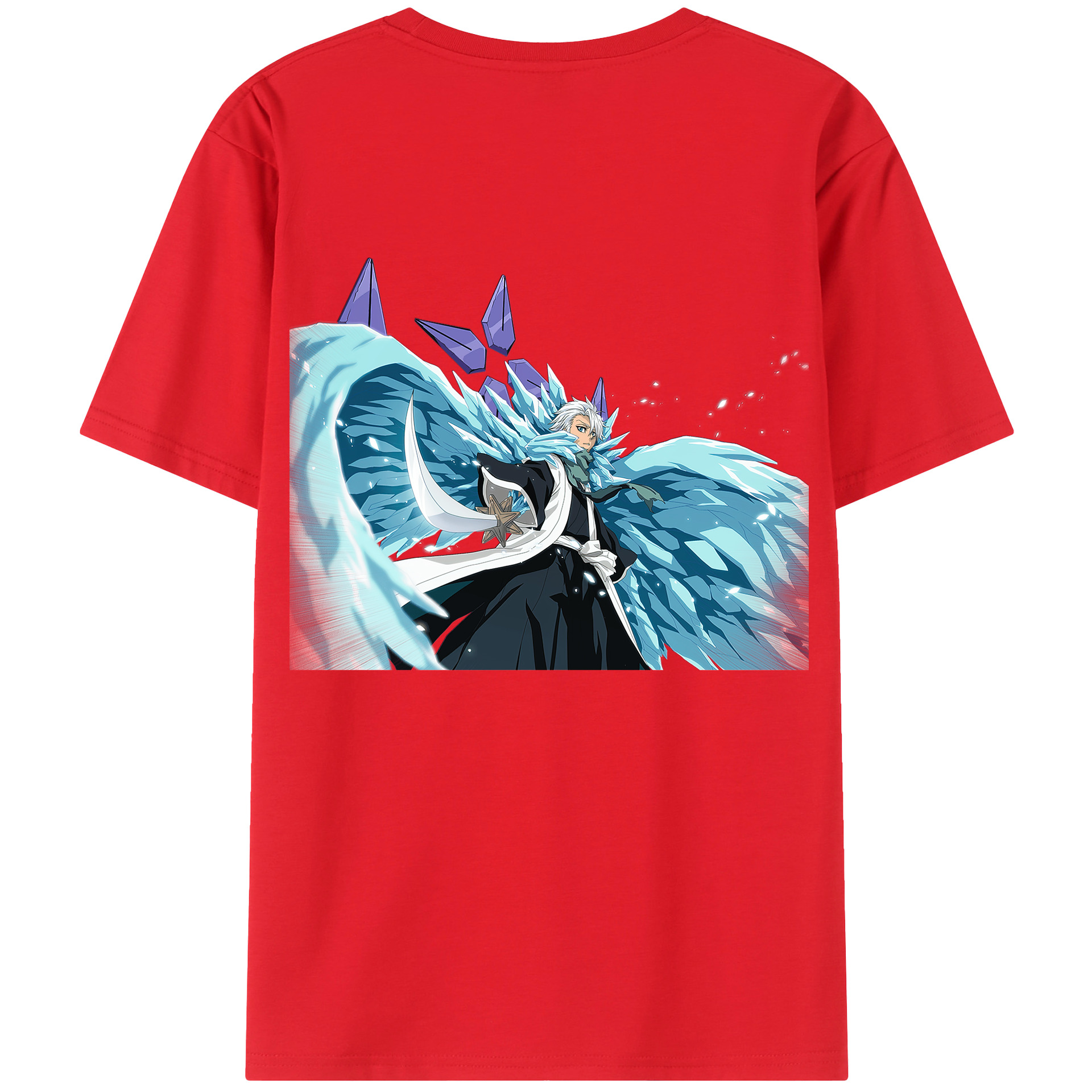 （画像用） ブリーチ 日番谷冬獅郎（ひつがや とうしろう） BLEACH Hitsugaya Toushirou レディース半袖Tシャツ(バックプリント)