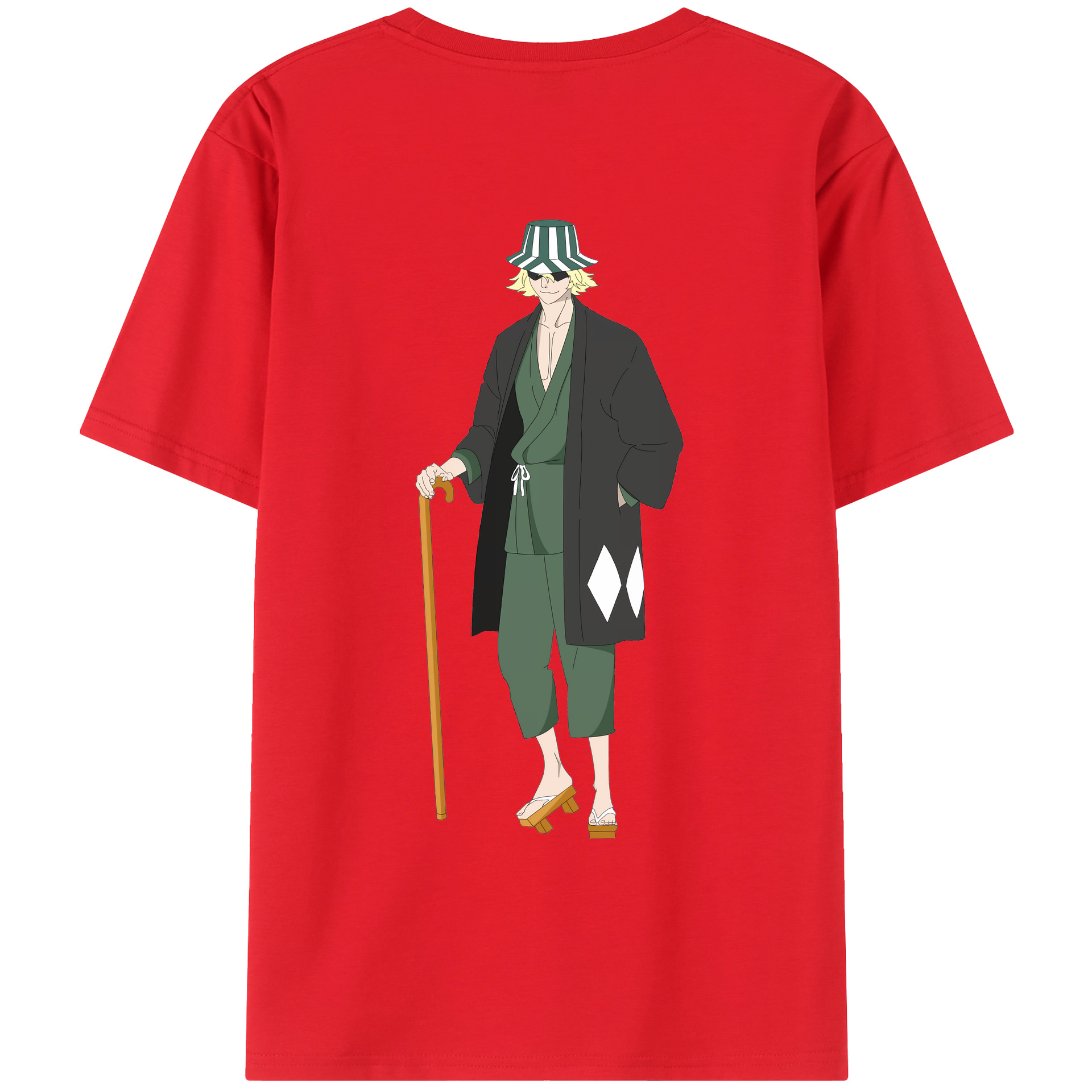 （画像用） "ブリーチ 浦原 喜助（うらはら きすけ） BLEACH Urahara Kisuke " レディース半袖Tシャツ(バックプリント)