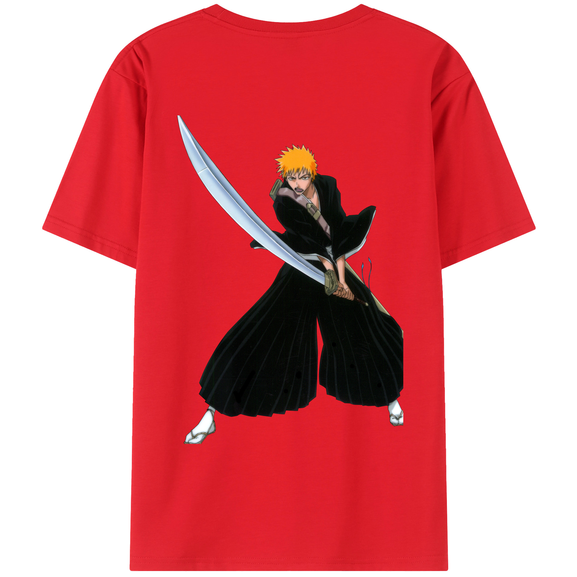 （画像用） ブリーチ 黒崎一護（くろさき いちご）BLEACH Kurosaki Ichigo レディース半袖Tシャツ(バックプリント)