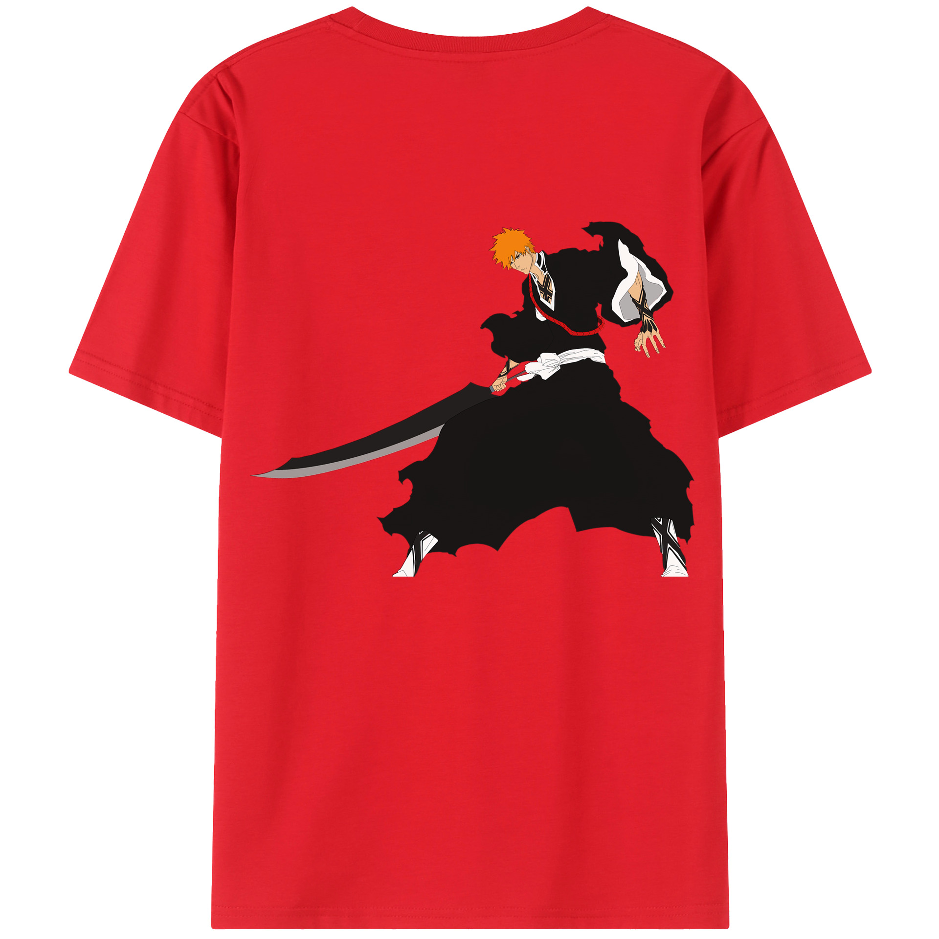 （画像用） ブリーチ 黒崎一護（くろさき いちご）BLEACH Kurosaki Ichigo レディース半袖Tシャツ(バックプリント)
