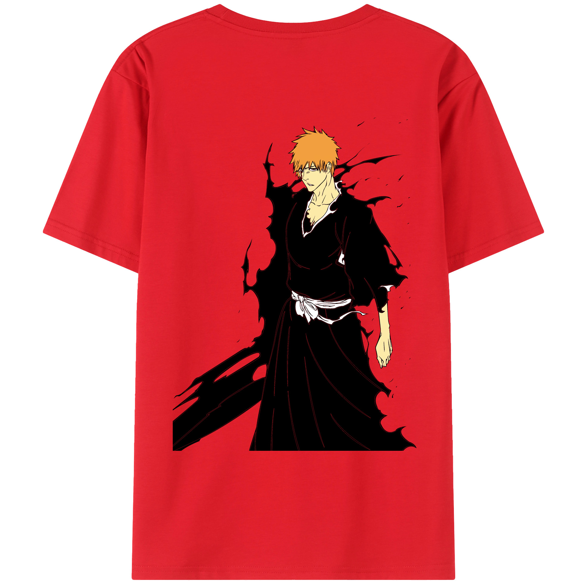 （画像用） ブリーチ 黒崎一護（くろさき いちご）BLEACH Kurosaki Ichigo レディース半袖Tシャツ(バックプリント)