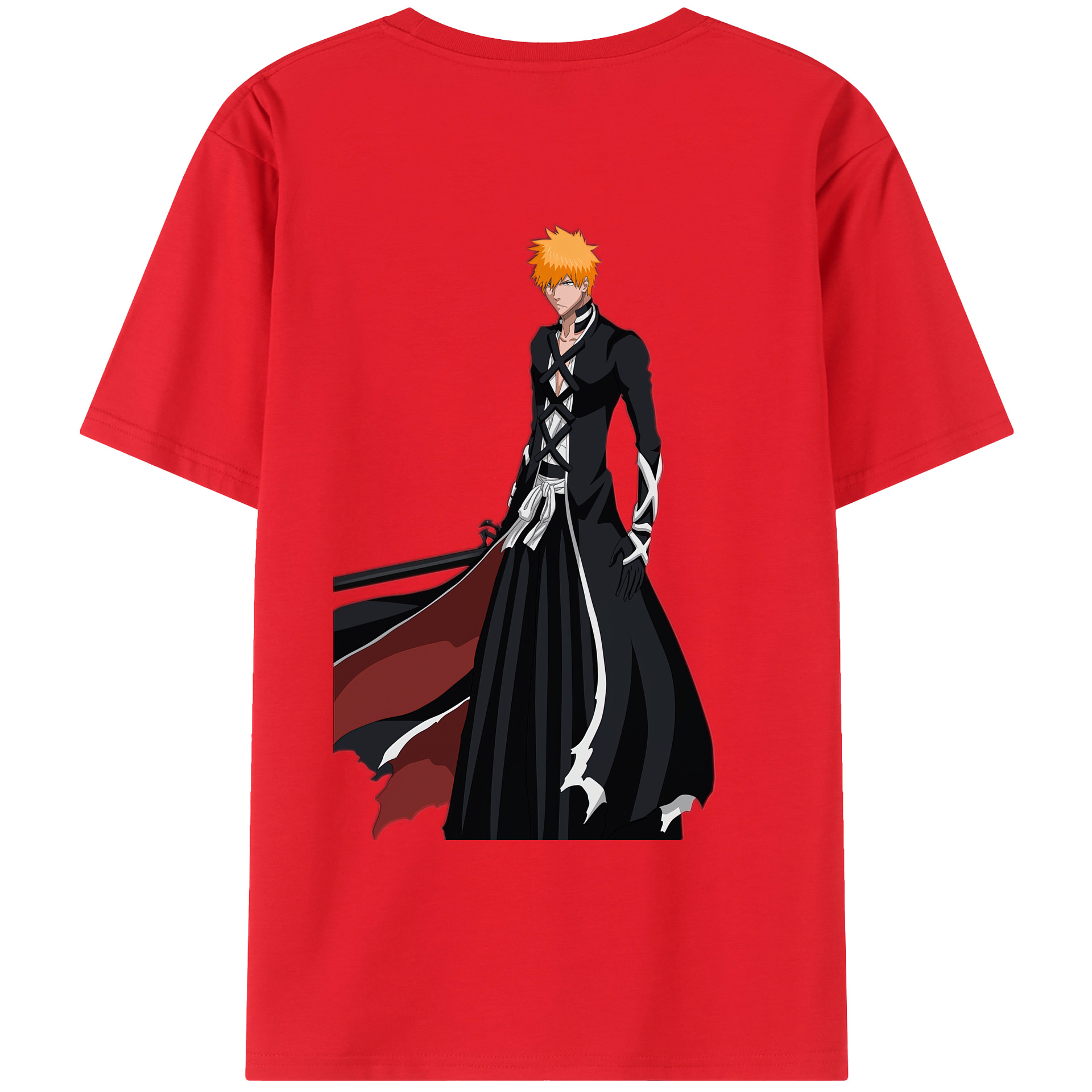 （画像用） ブリーチ 黒崎一護（くろさき いちご）BLEACH Kurosaki Ichigo レディース半袖Tシャツ(バックプリント)