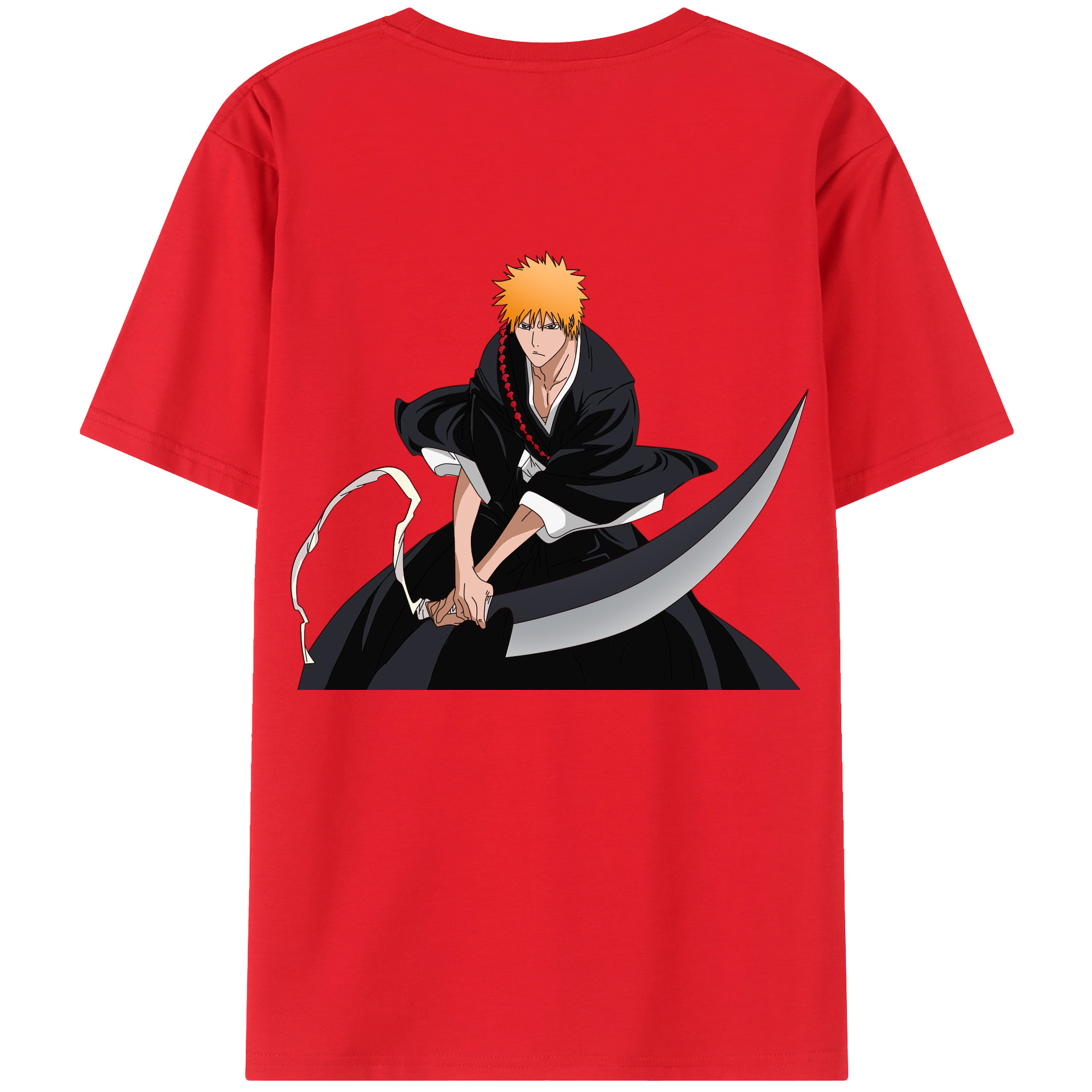 （画像用） ブリーチ 黒崎一護（くろさき いちご）BLEACH Kurosaki Ichigo レディース半袖Tシャツ(バックプリント)