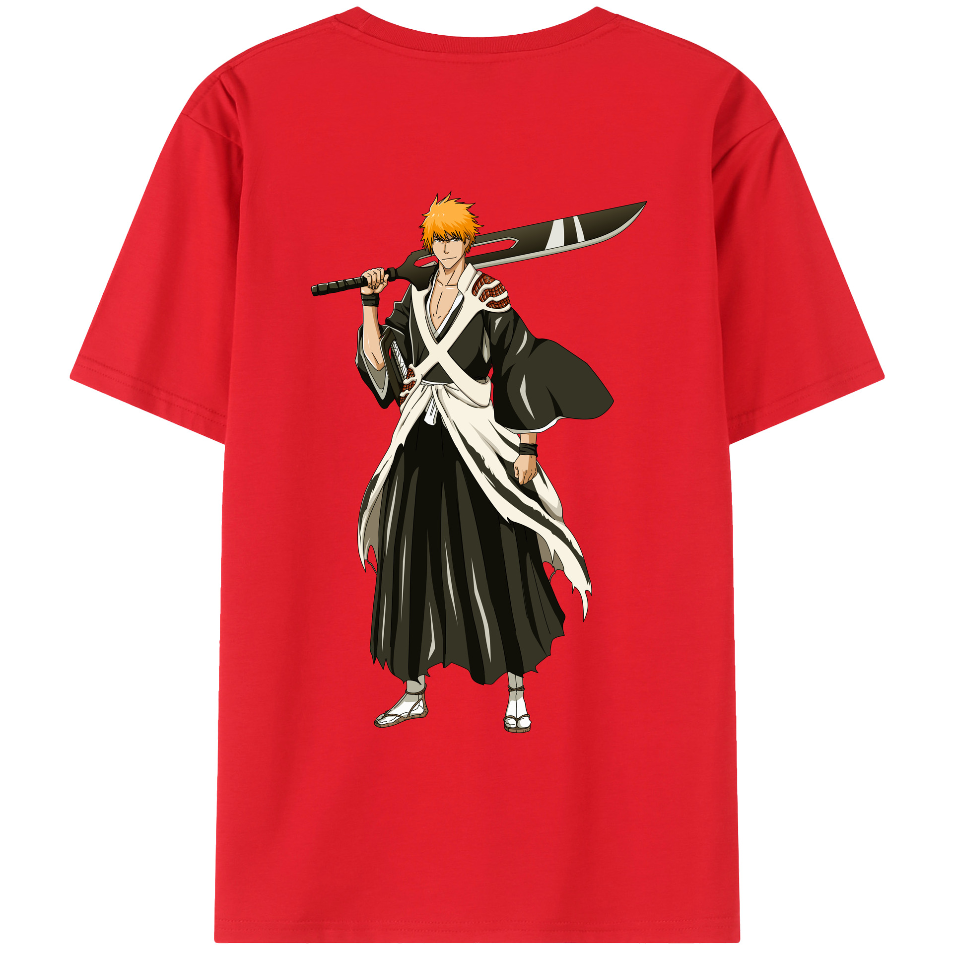 （画像用） ブリーチ 黒崎一護（くろさき いちご）BLEACH Kurosaki Ichigo レディース半袖Tシャツ(バックプリント)
