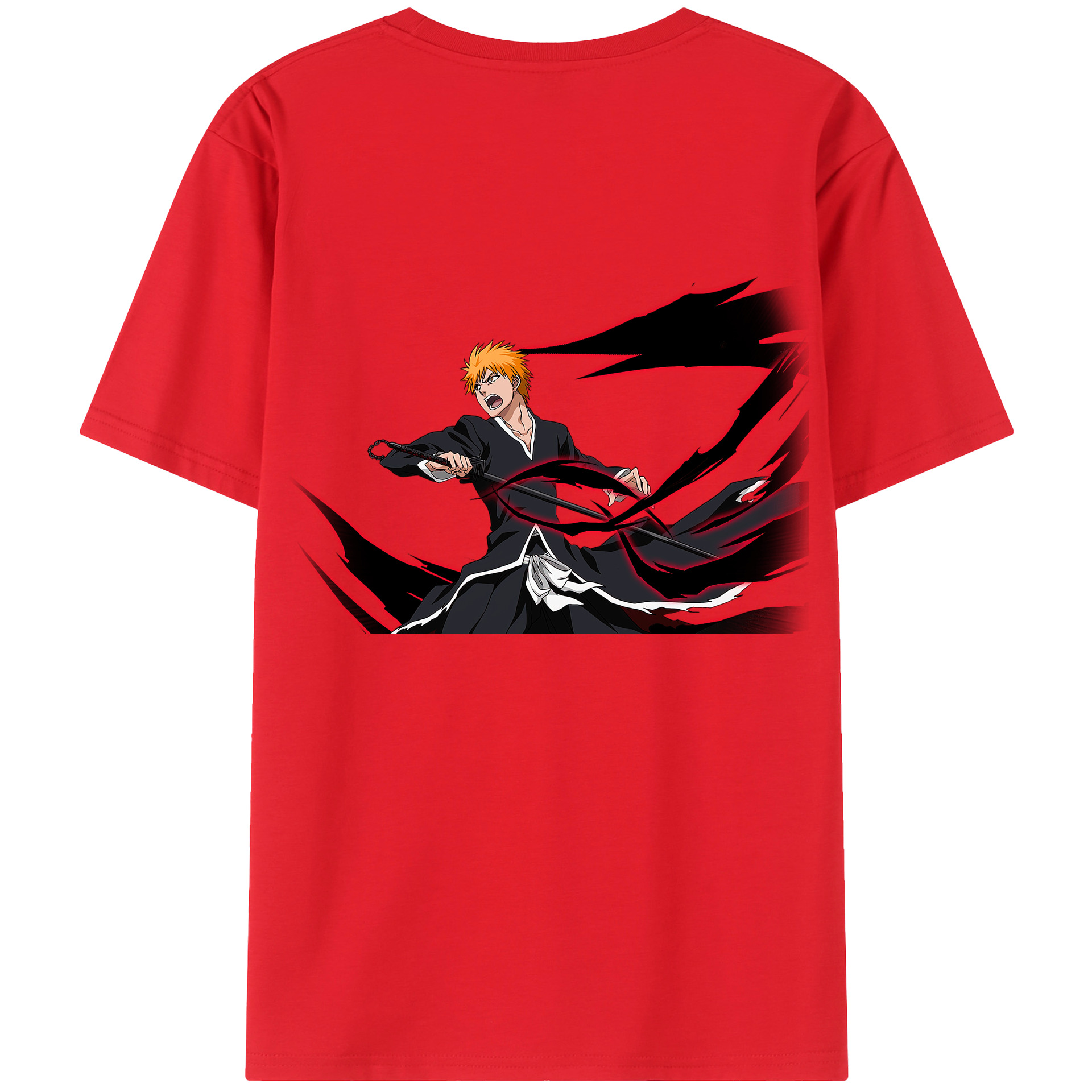 （画像用） ブリーチ 黒崎一護（くろさき いちご）BLEACH Kurosaki Ichigo レディース半袖Tシャツ(バックプリント)